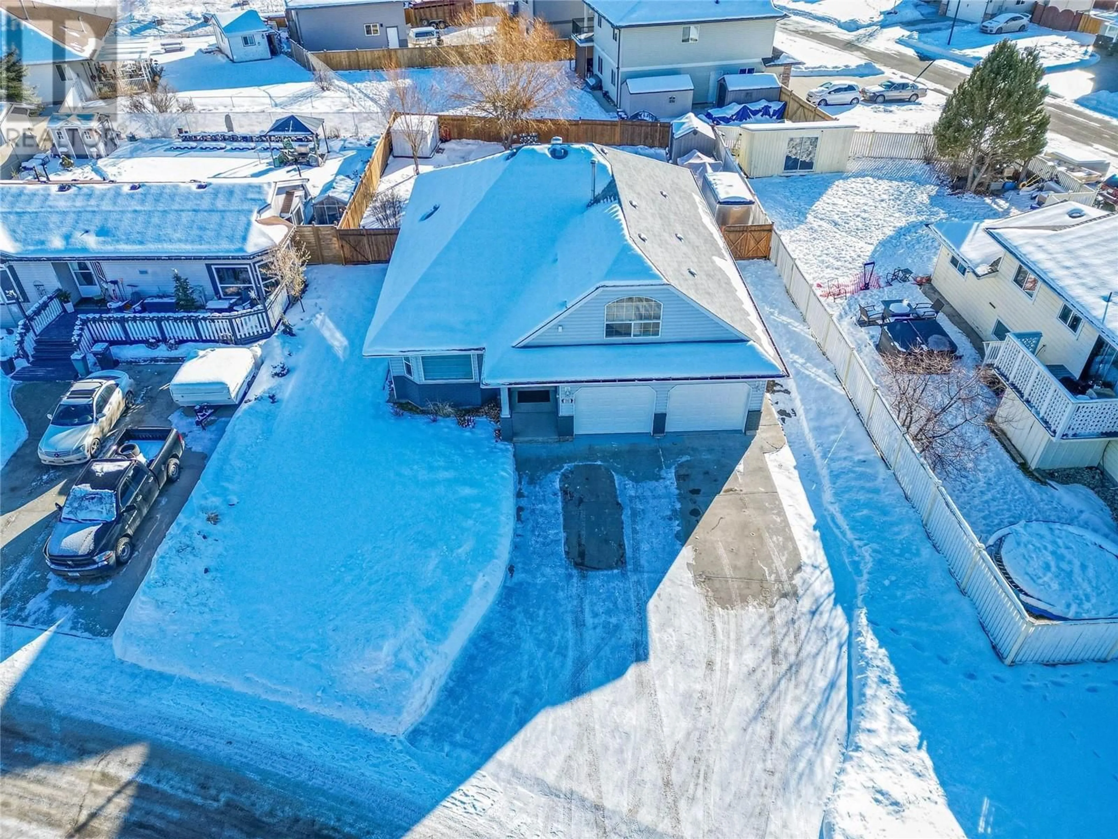 A pic from outside/outdoor area/front of a property/back of a property/a pic from drone, street for 232 ARALIA Drive, Logan Lake British Columbia V0K1W0