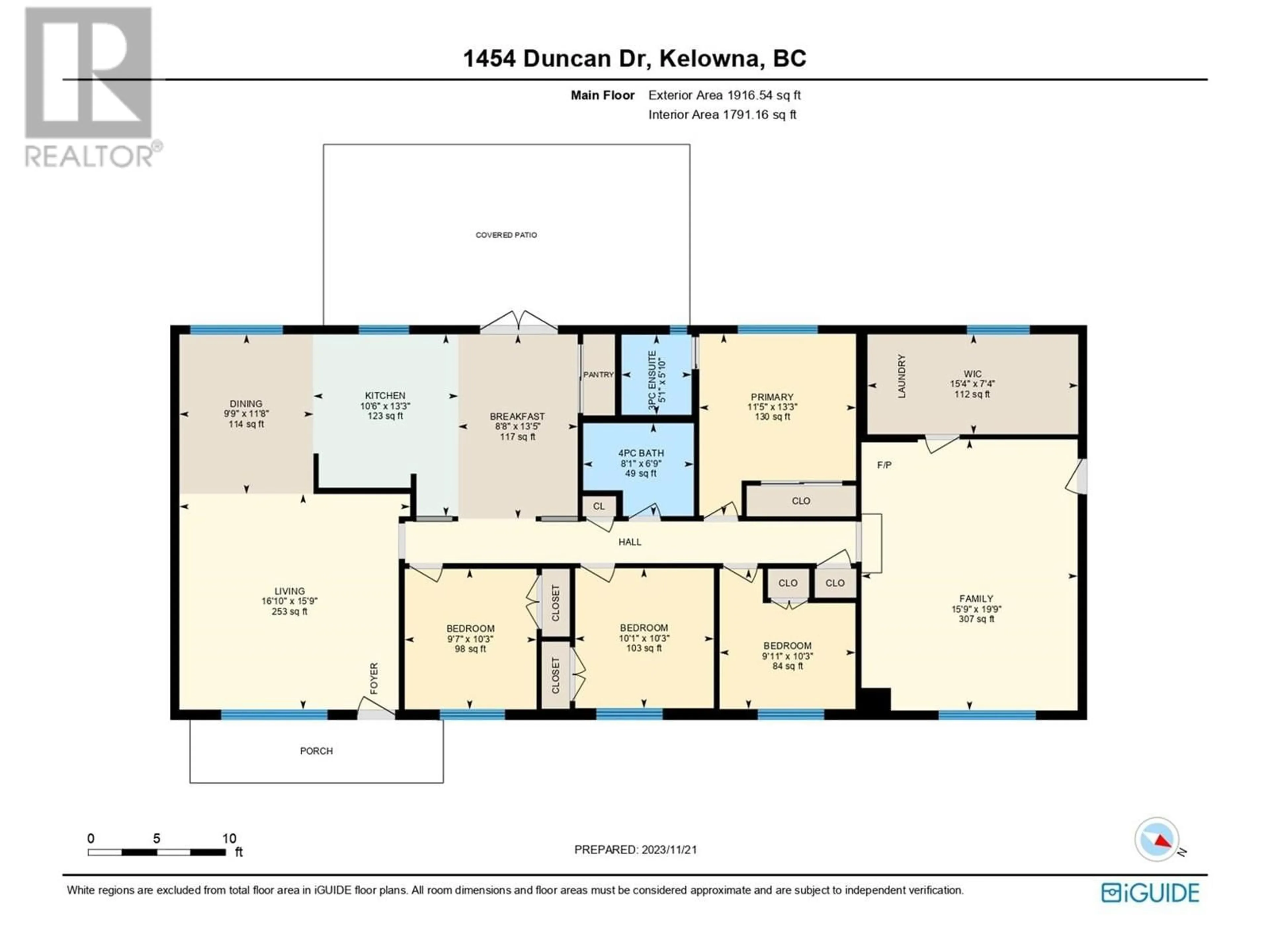 Floor plan for 1454 Duncan Drive, Kelowna British Columbia V1P1L2