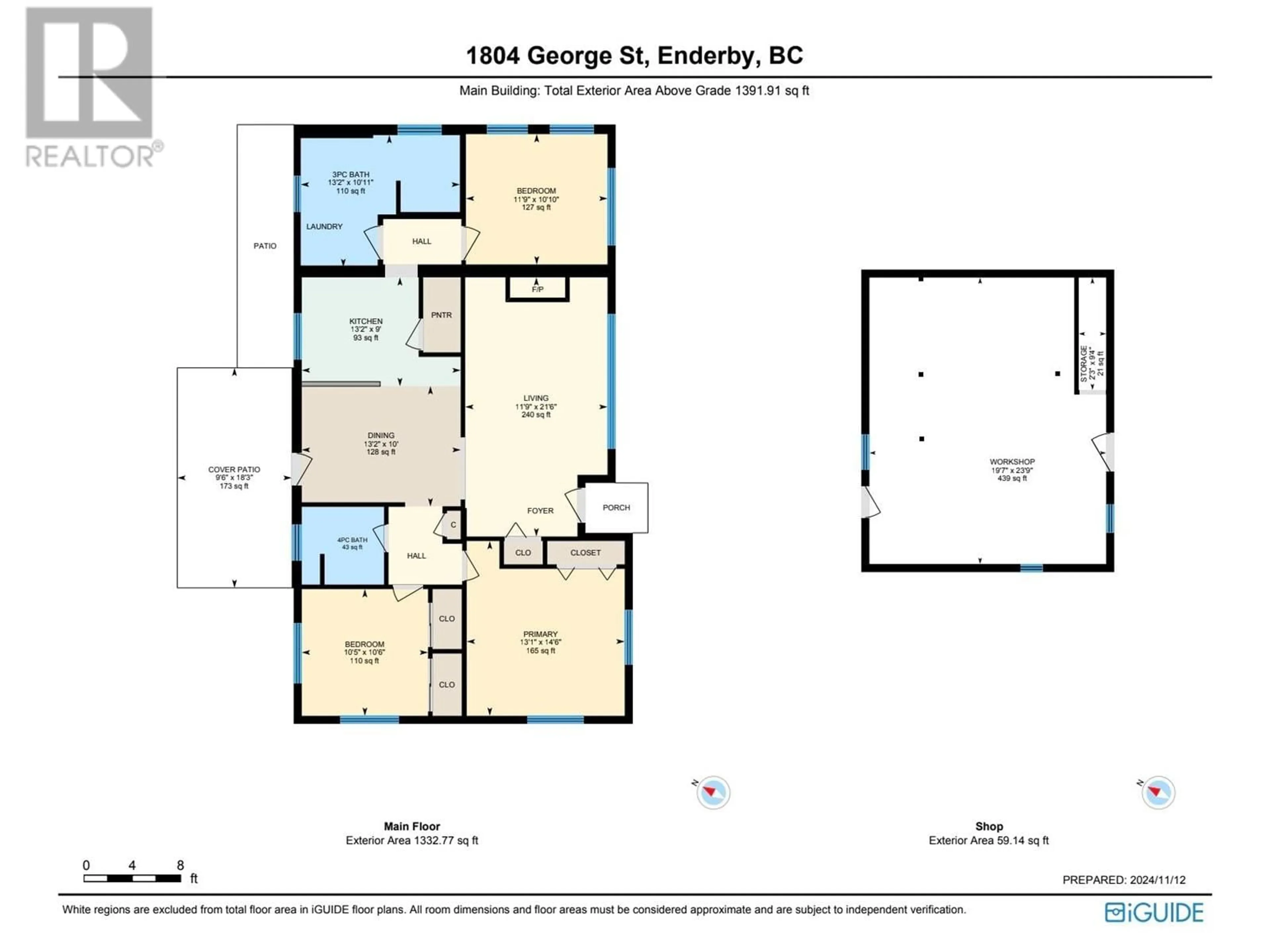 Floor plan for 1804 George Street, Enderby British Columbia V0E1V0