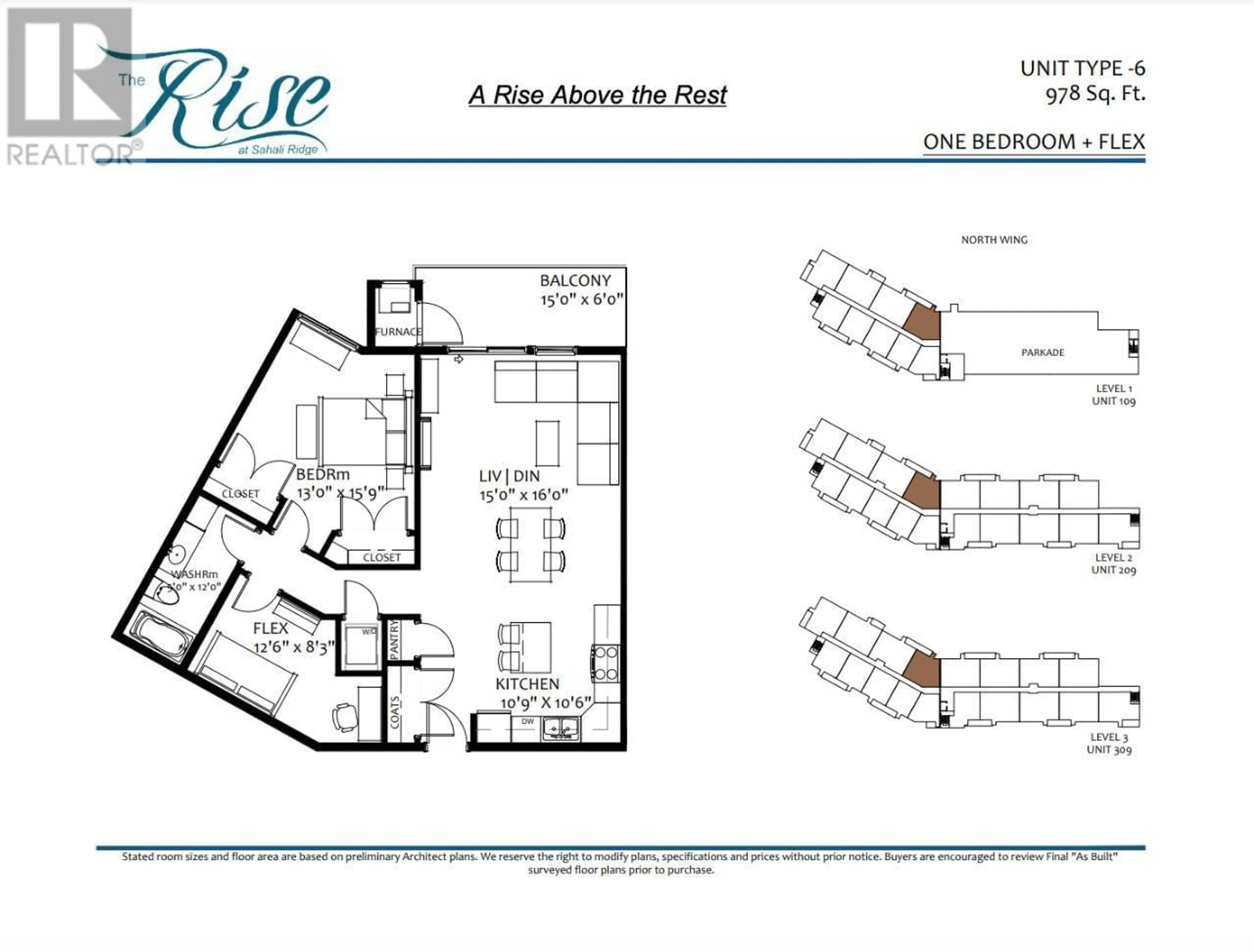 Floor plan for 2046 ROBSON Place Unit# 109, Kamloops British Columbia V2H1T7