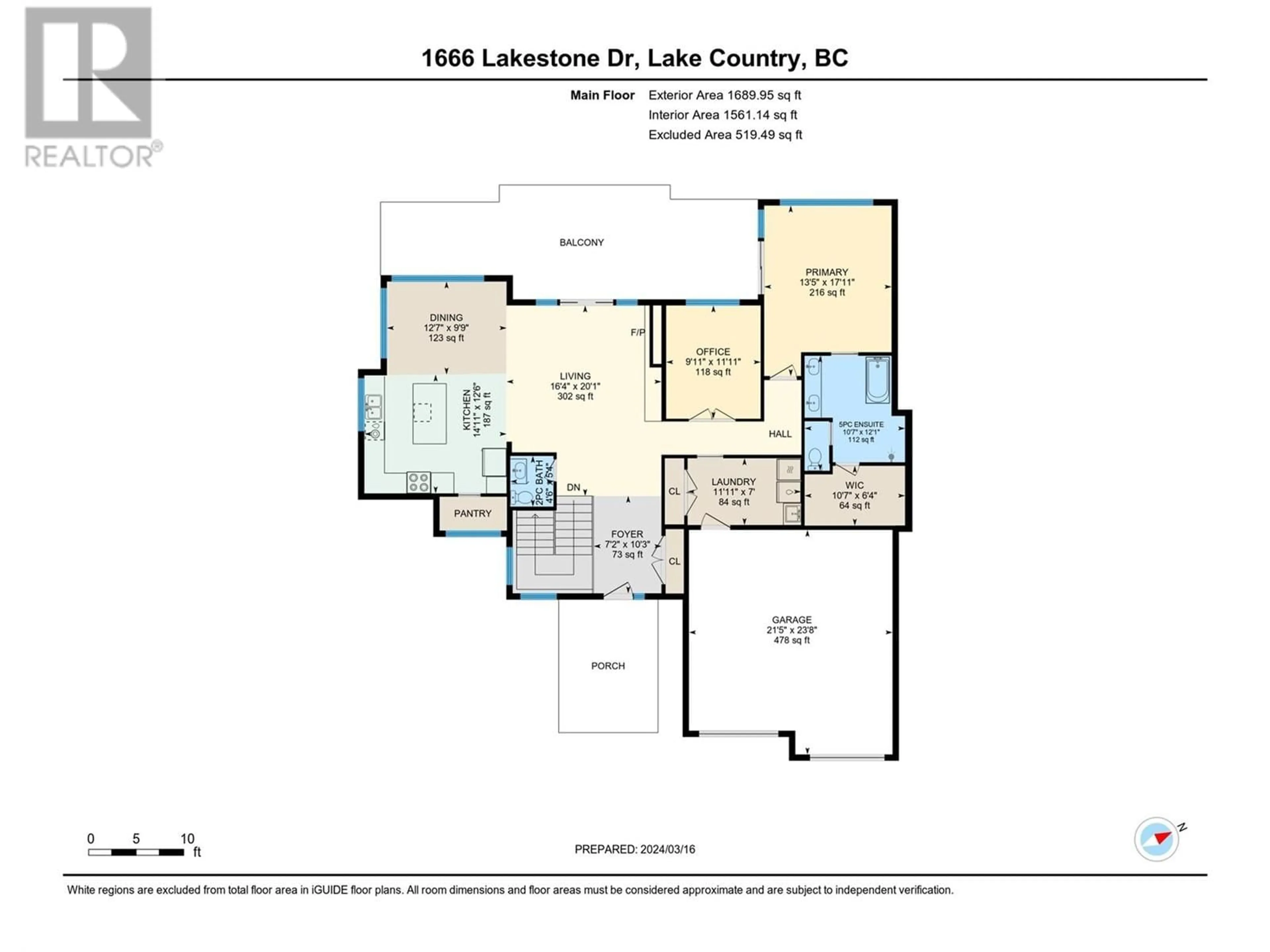 Floor plan for 1666 Lakestone Drive Lot# 5, Lake Country British Columbia V4V2T4