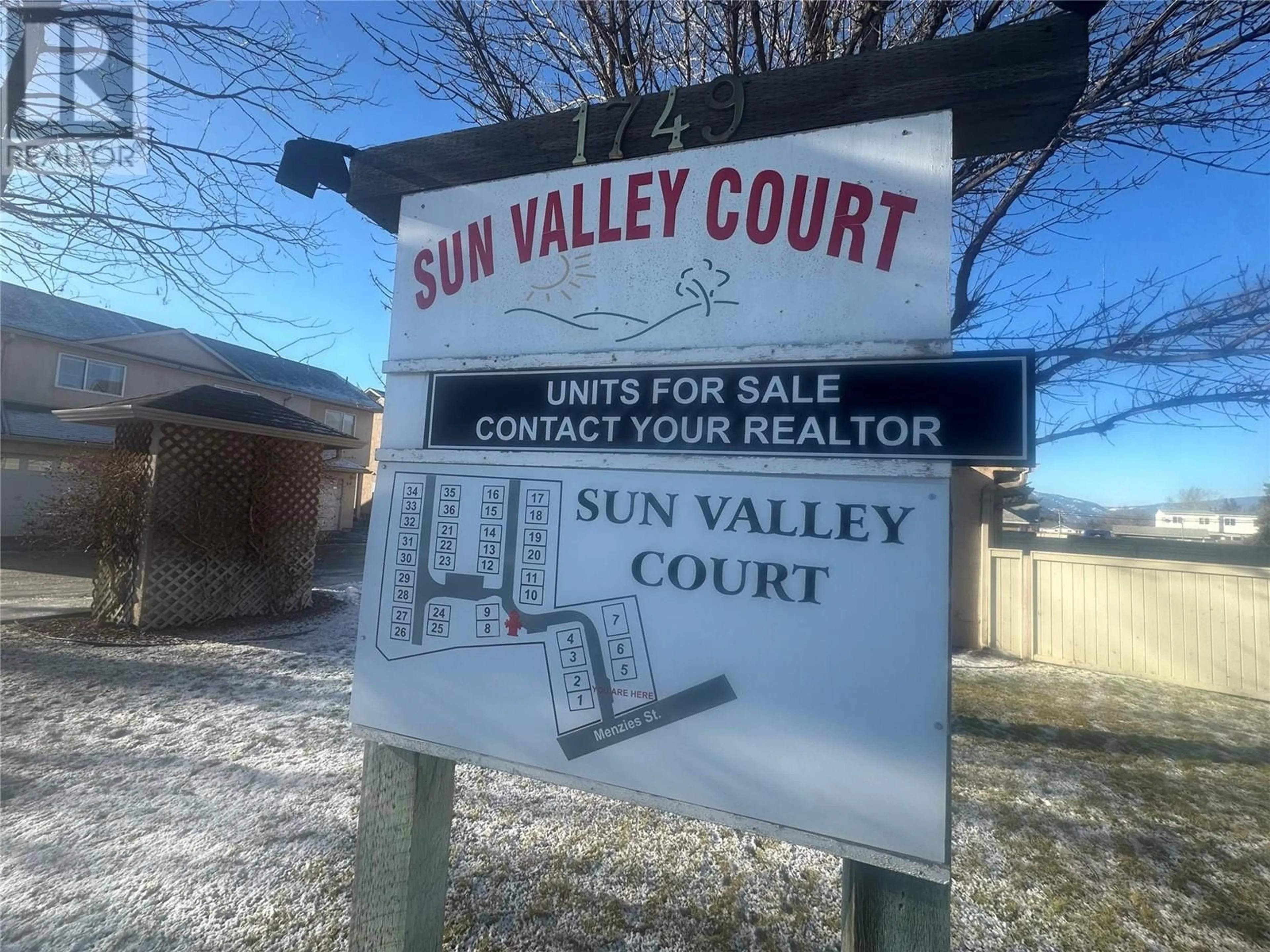 A pic from outside/outdoor area/front of a property/back of a property/a pic from drone, unknown for 12 - 1749 MENZIES STREET, Merritt British Columbia V1K1A5