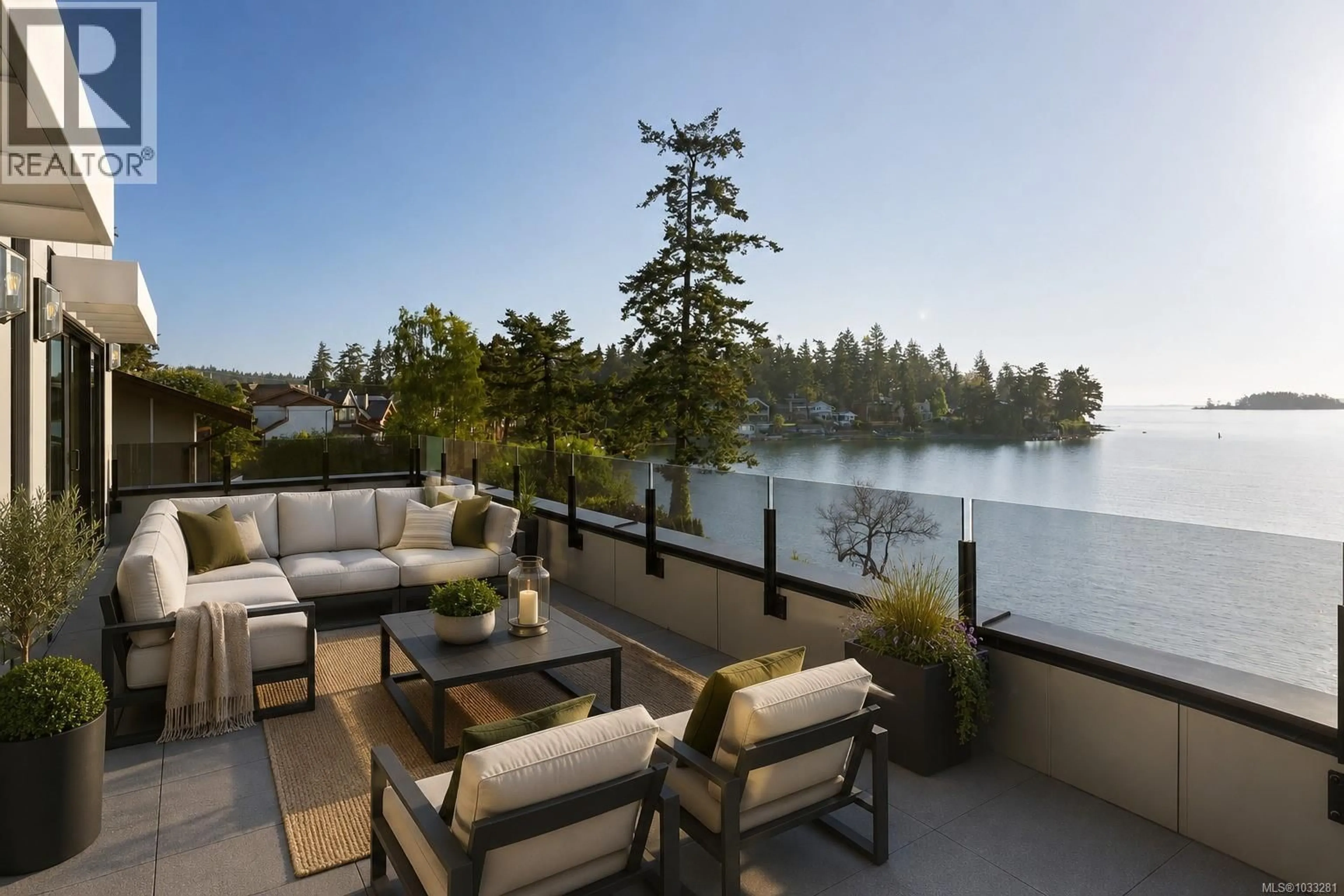 Patio, water/lake/river/ocean view for 302 - 10393 ALLBAY ROAD, Sidney British Columbia V8L2N8