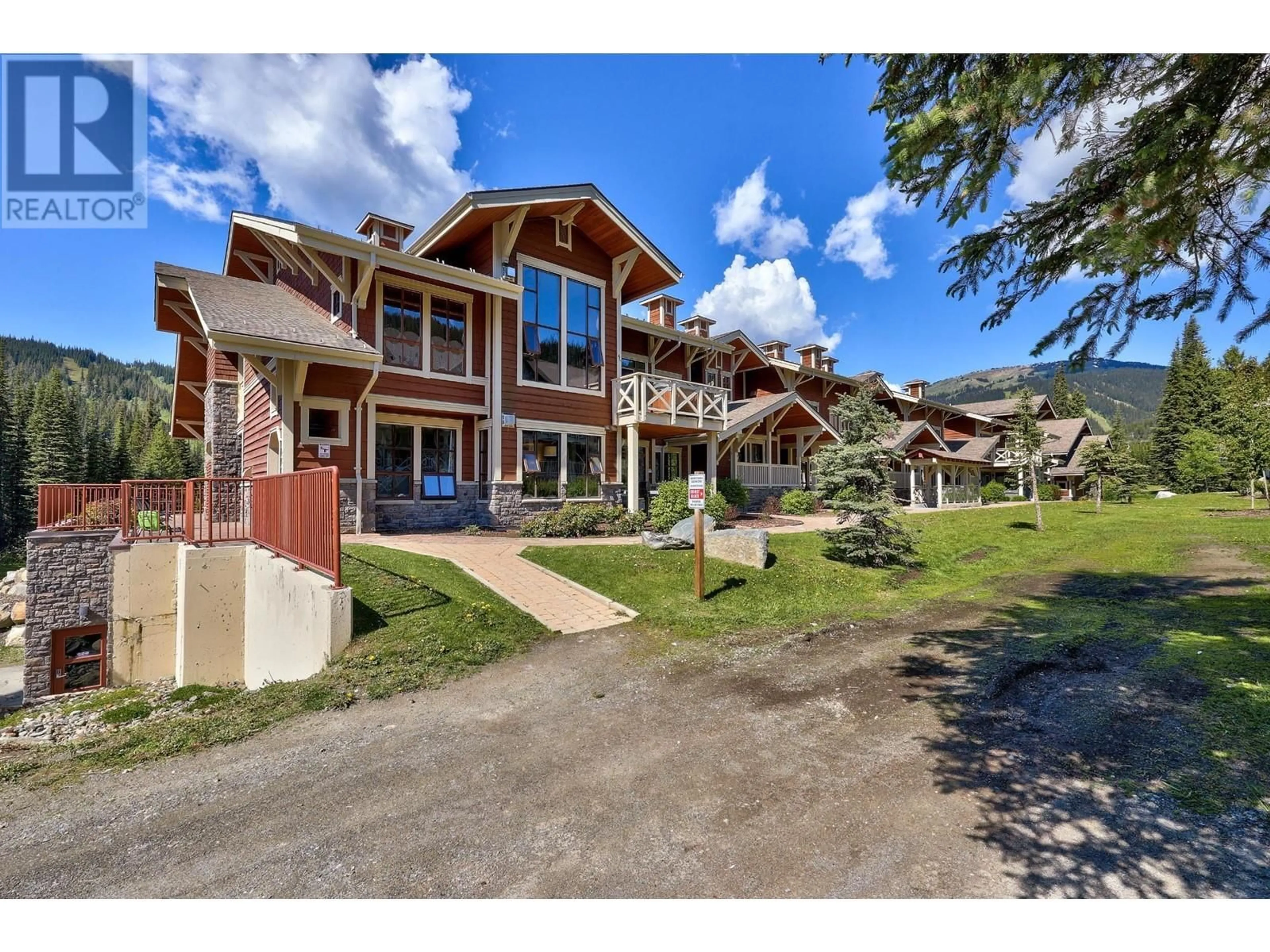 A pic from outside/outdoor area/front of a property/back of a property/a pic from drone, mountain view for 5005 VALLEY Drive Unit# 51, Sun Peaks British Columbia V0E5N0