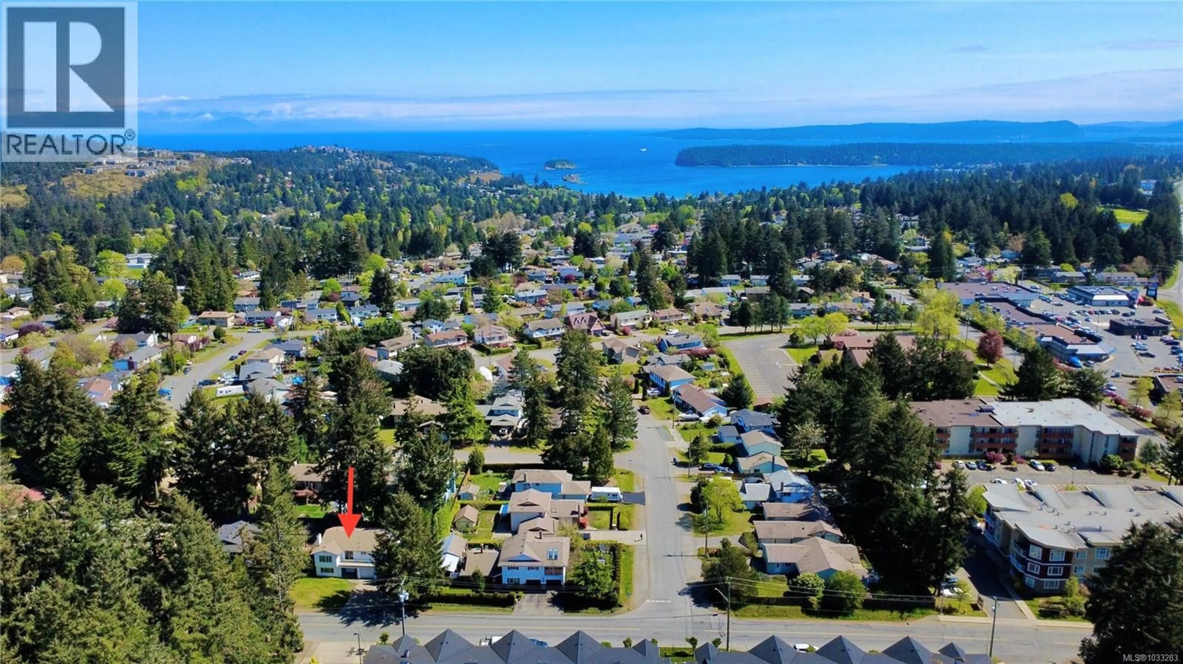 A pic from outside/outdoor area/front of a property/back of a property/a pic from drone, water/lake/river/ocean view for 3677 COUNTRY CLUB DRIVE, Nanaimo British Columbia V9T1T8