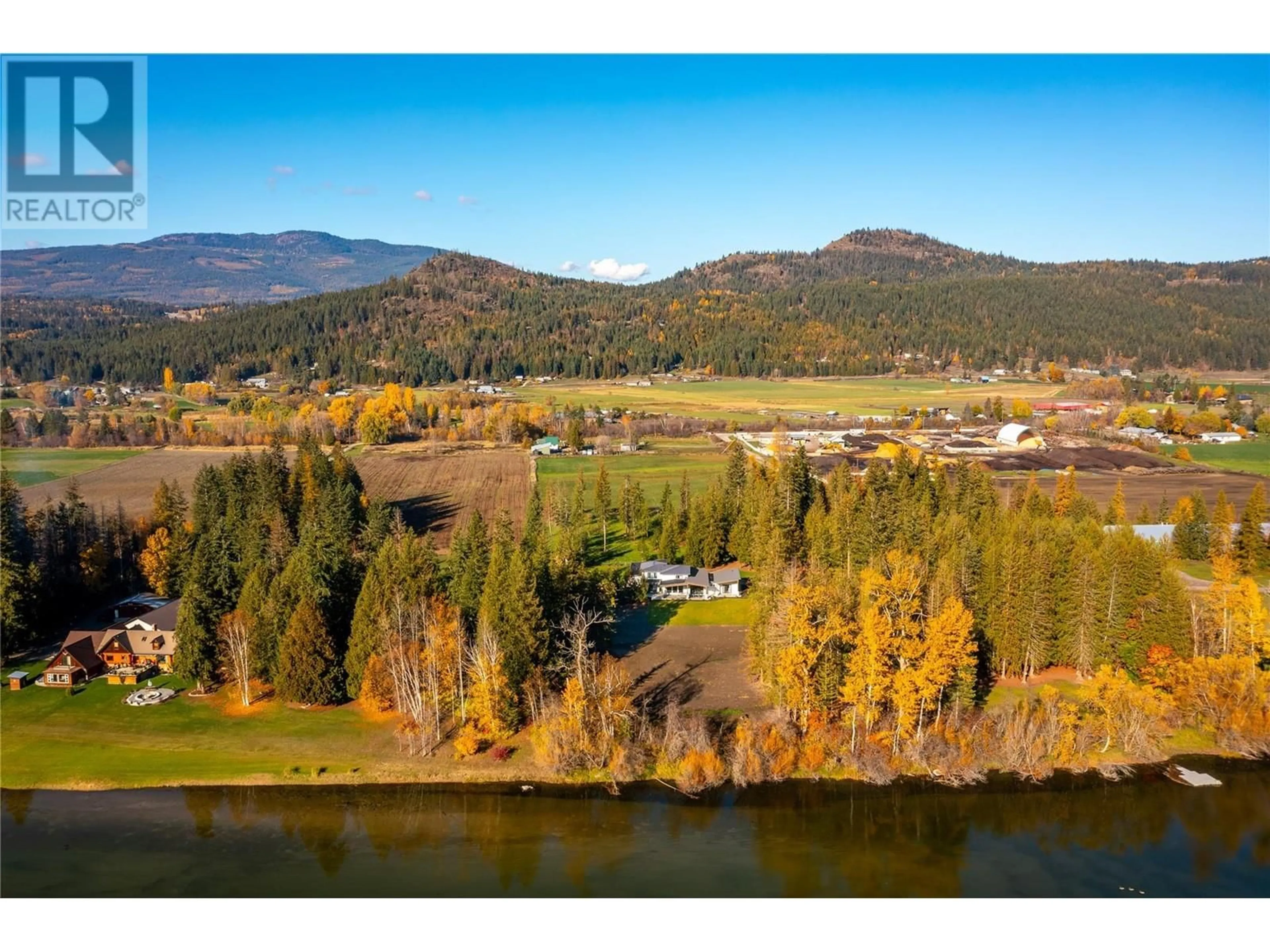 A pic from outside/outdoor area/front of a property/back of a property/a pic from drone, water/lake/river/ocean view for 50 Foxwood Road, Grindrod British Columbia V0E1Y0