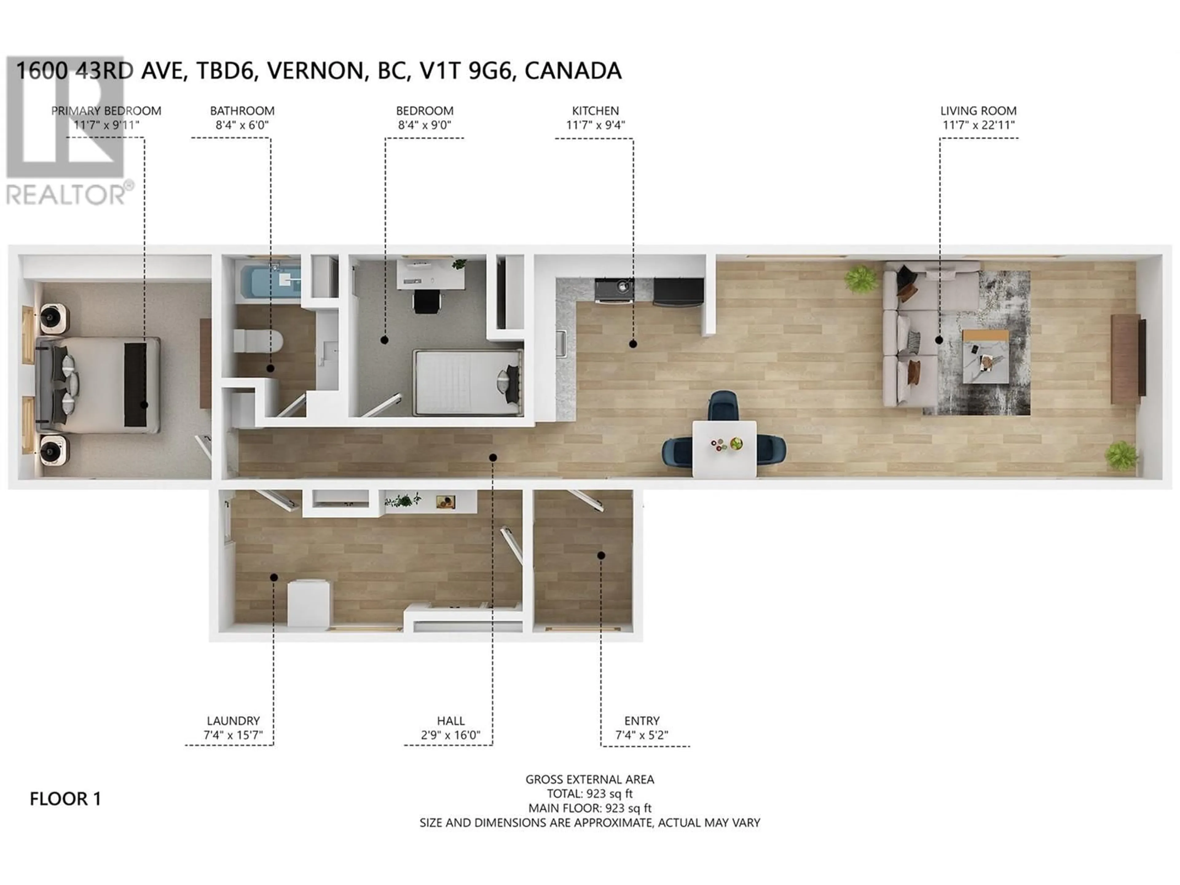 Floor plan for 1600 43 Avenue Unit# 18, Vernon British Columbia V1T9G6