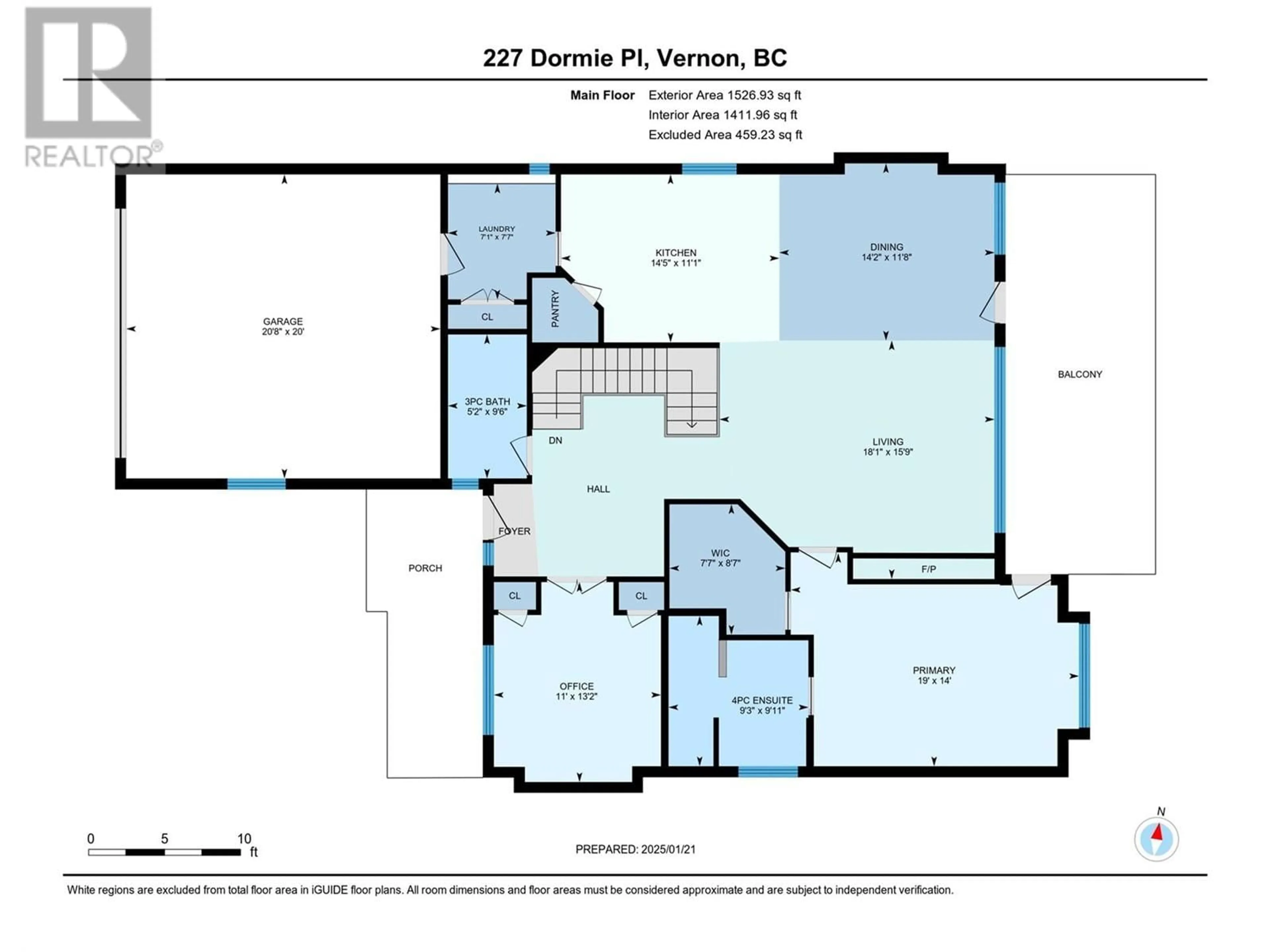 Floor plan for 227 Dormie Place, Vernon British Columbia V1H1Y5