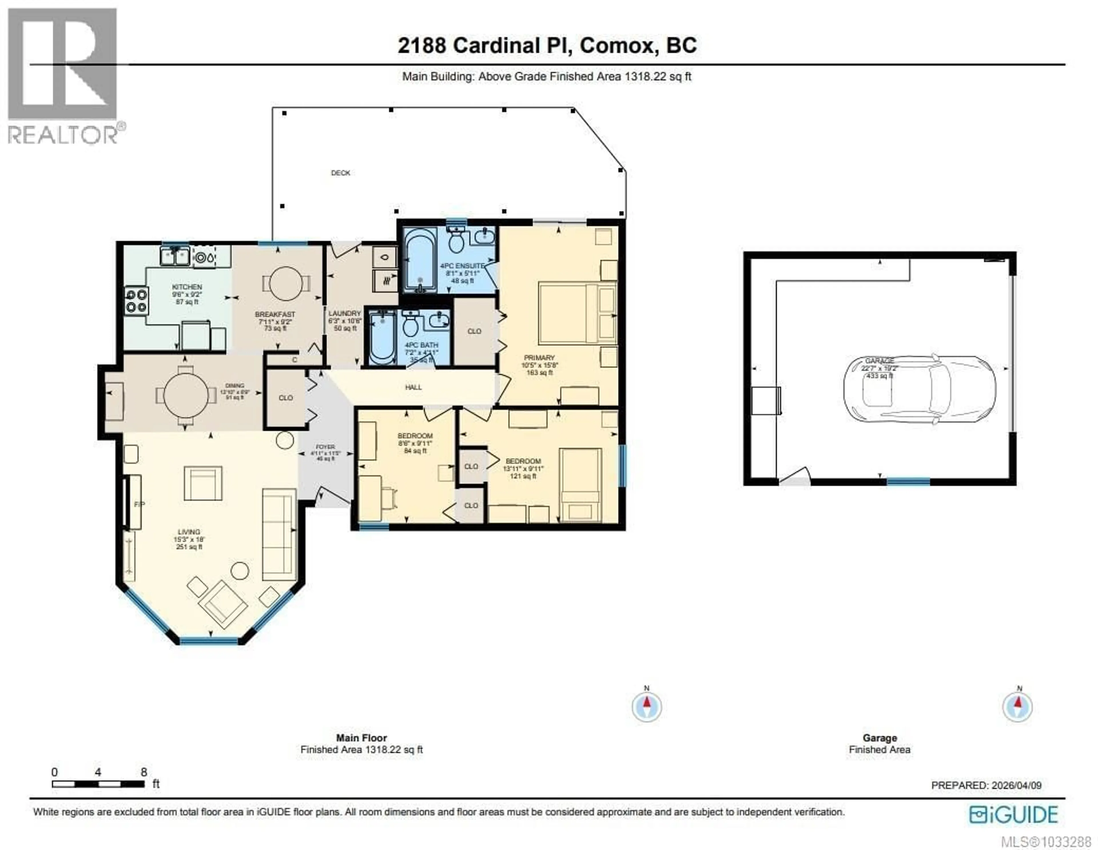 Floor plan for 2188 CARDINAL PLACE, Comox British Columbia V9M3G2