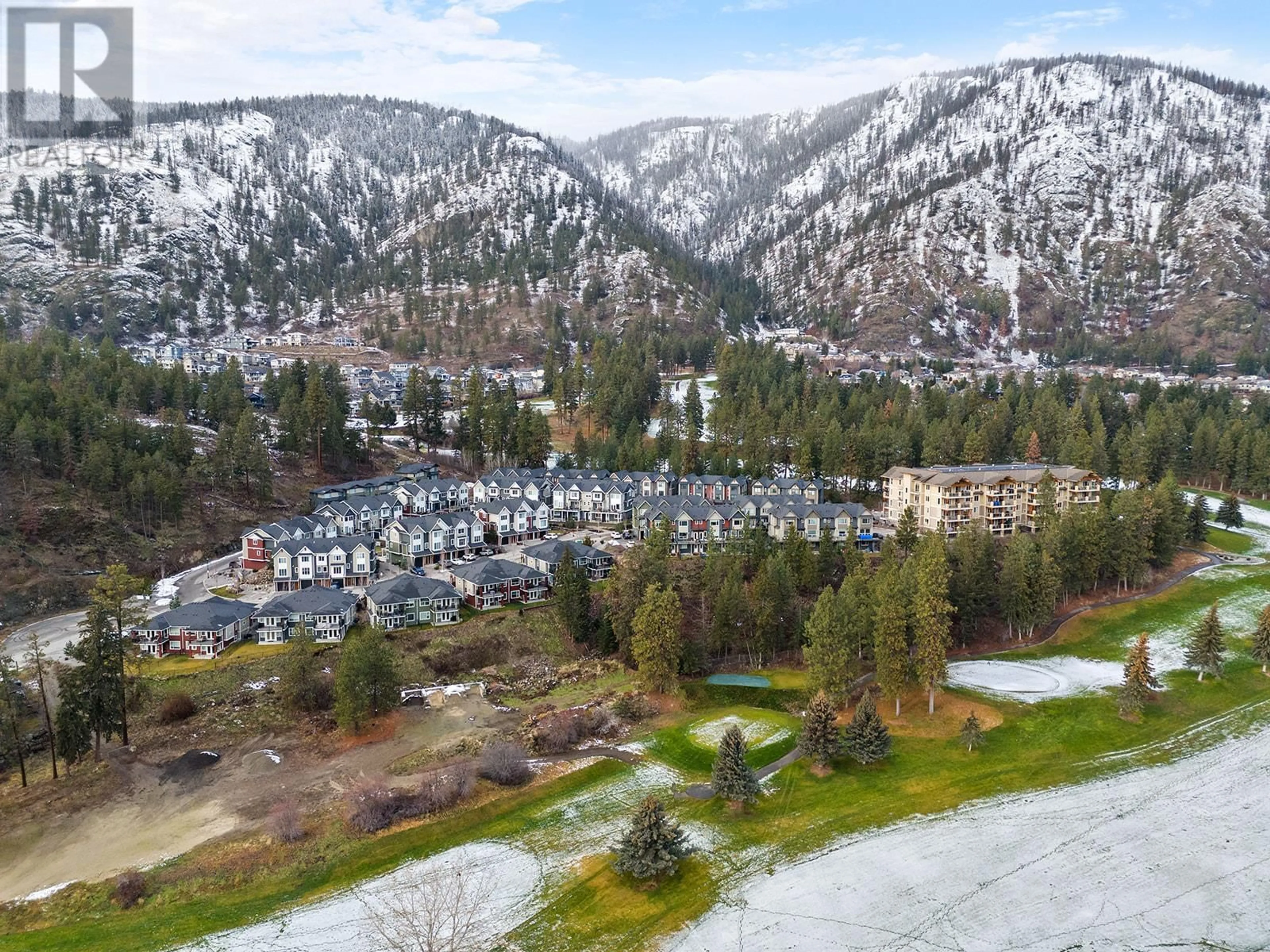 A pic from outside/outdoor area/front of a property/back of a property/a pic from drone, mountain view for 2490 Tuscany Drive Unit# 24, West Kelowna British Columbia V4T3M4