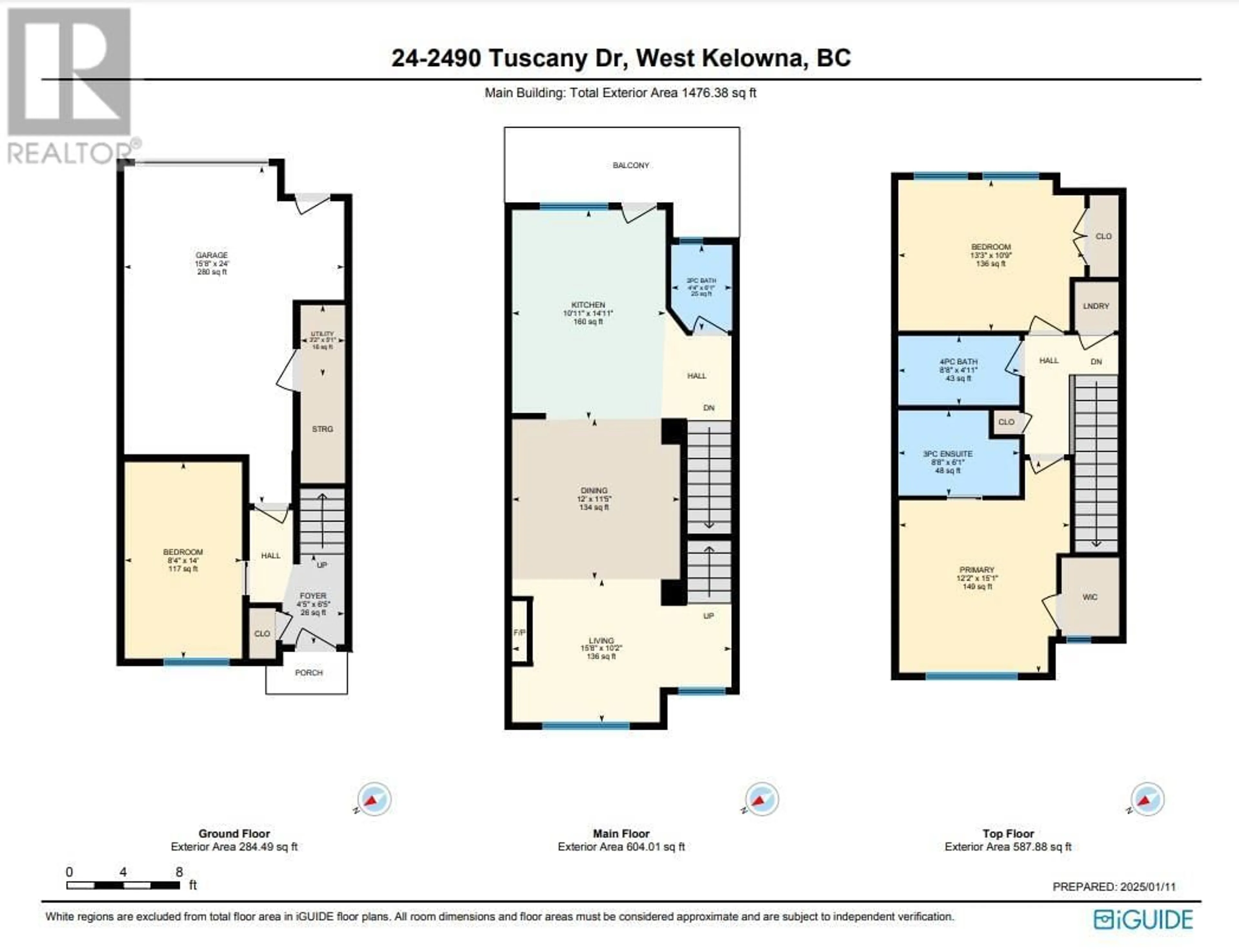 Floor plan for 2490 Tuscany Drive Unit# 24, West Kelowna British Columbia V4T3M4