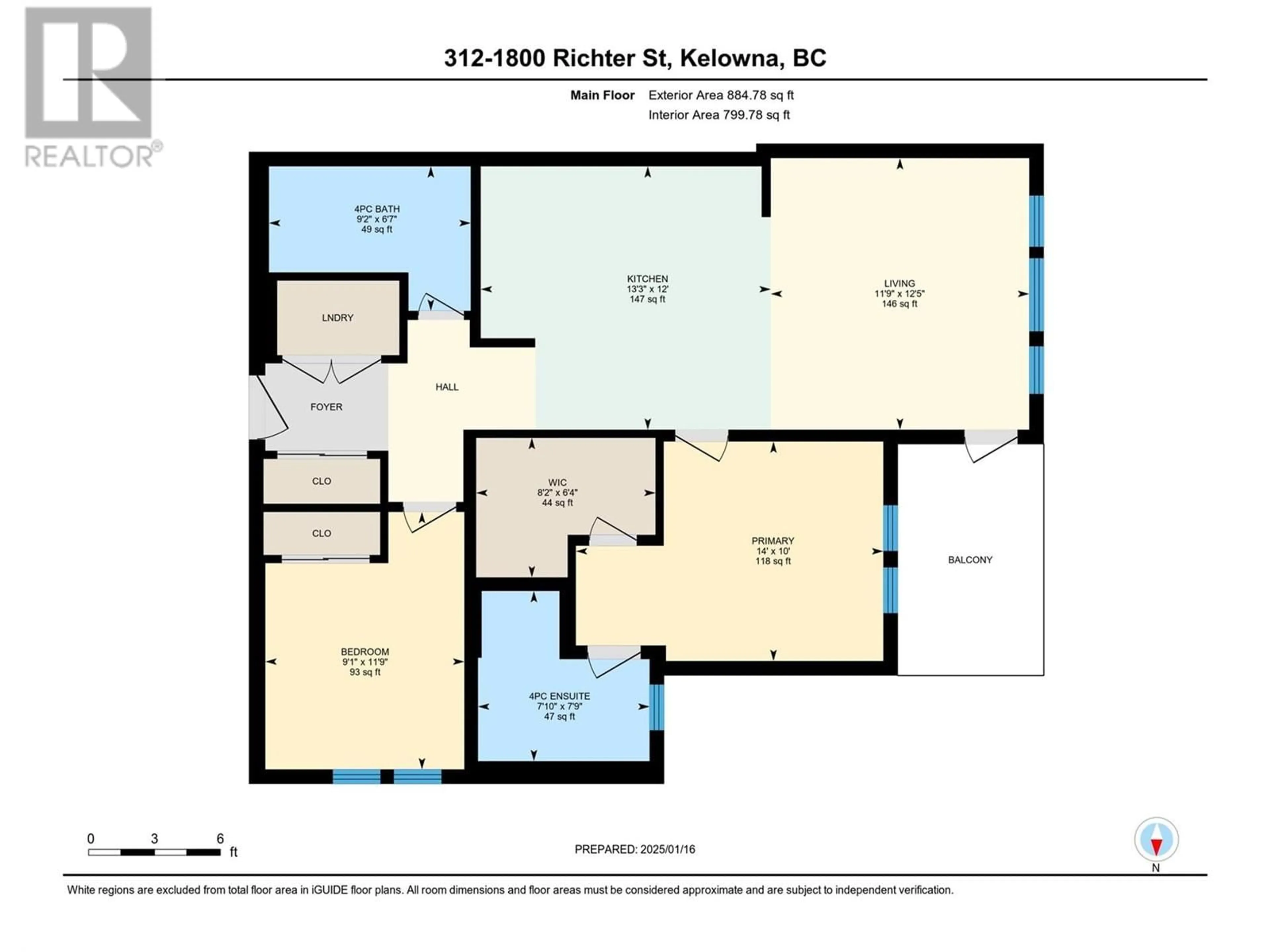 Floor plan for 1800 Richter Street Unit# 312, Kelowna British Columbia V1Y0G9