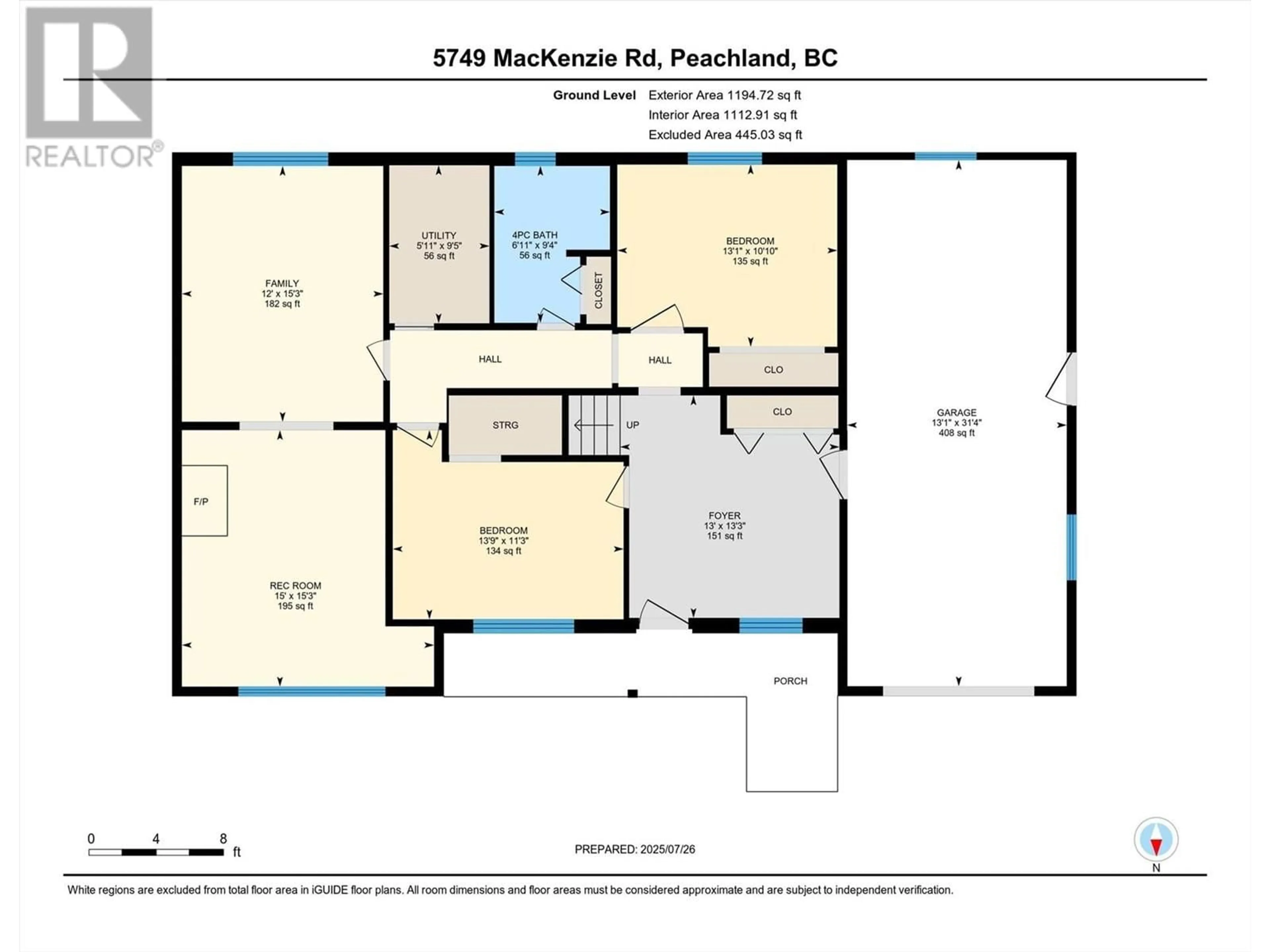Floor plan for 5749 MACKENZIE ROAD, Peachland British Columbia V0H1X4