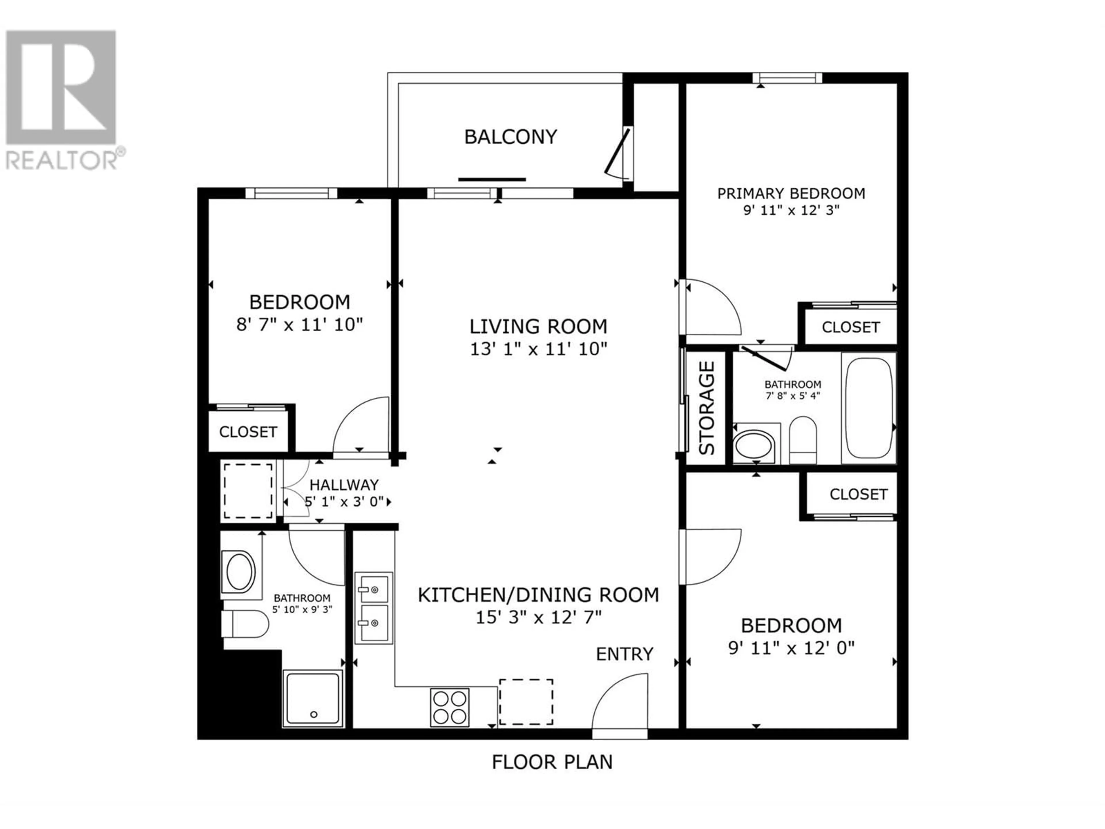 Floor plan for 319 - 935 ACADEMY WAY, Kelowna British Columbia V1V3C9