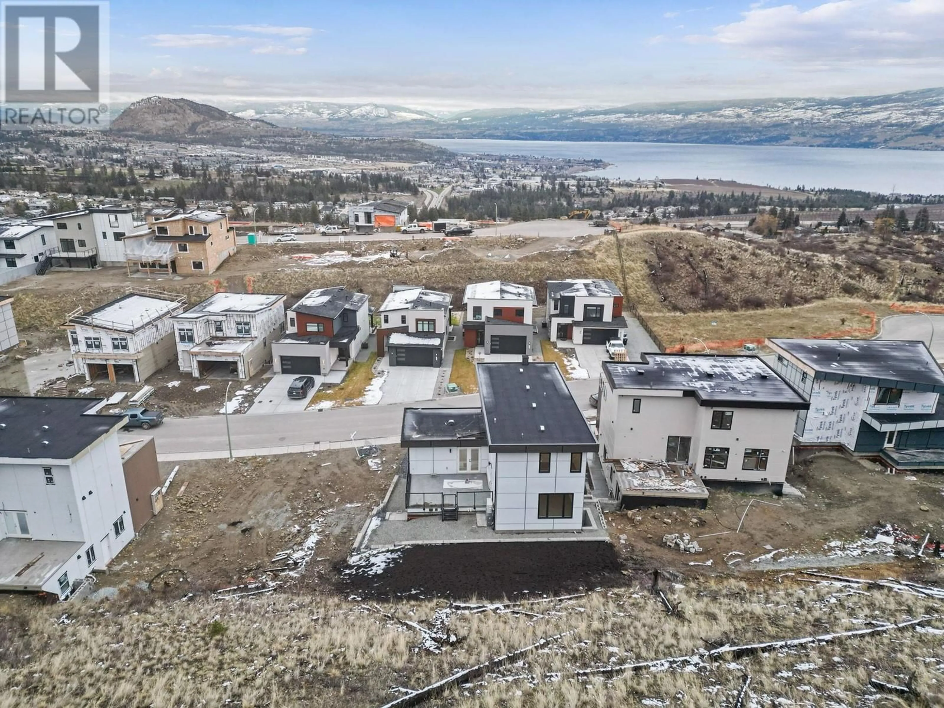 A pic from outside/outdoor area/front of a property/back of a property/a pic from drone, mountain view for 3774 Astoria Drive, West Kelowna British Columbia V4T0B1