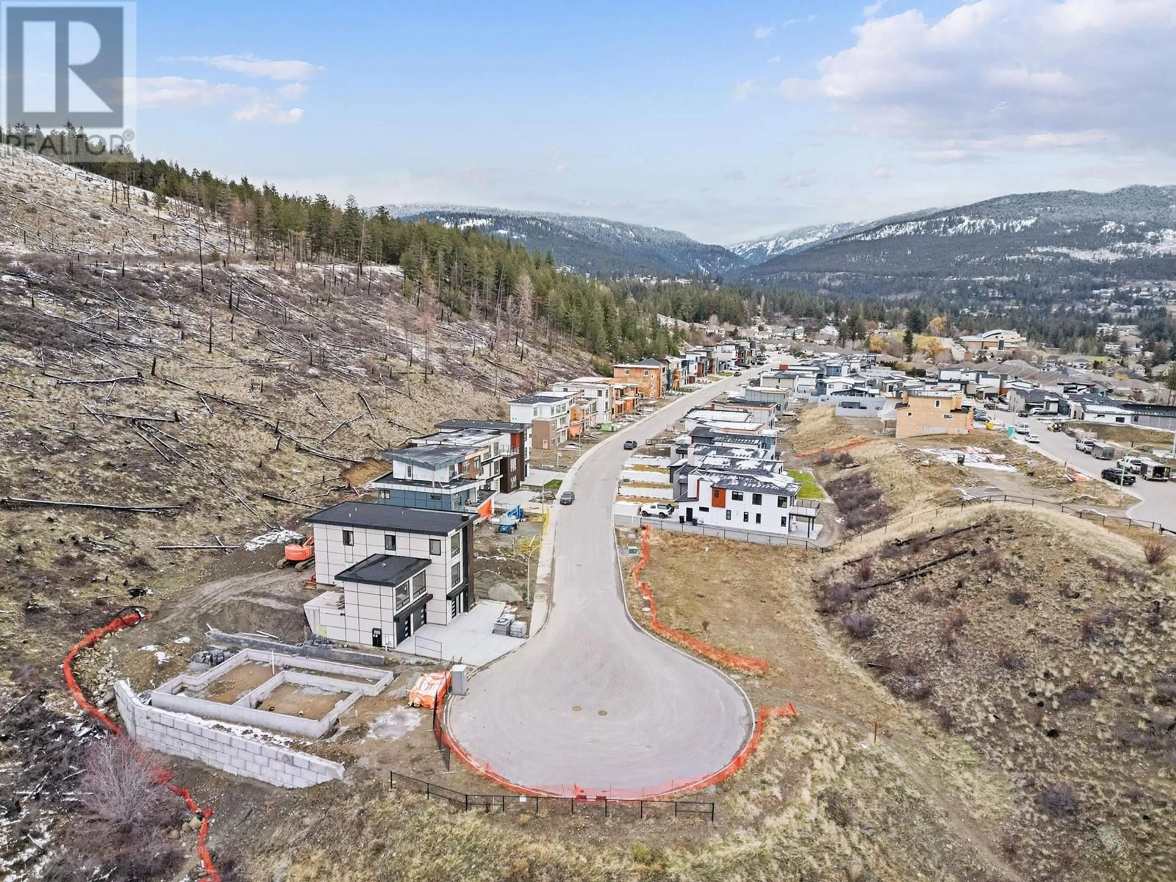 A pic from outside/outdoor area/front of a property/back of a property/a pic from drone, mountain view for 3774 Astoria Drive, West Kelowna British Columbia V4T0B1