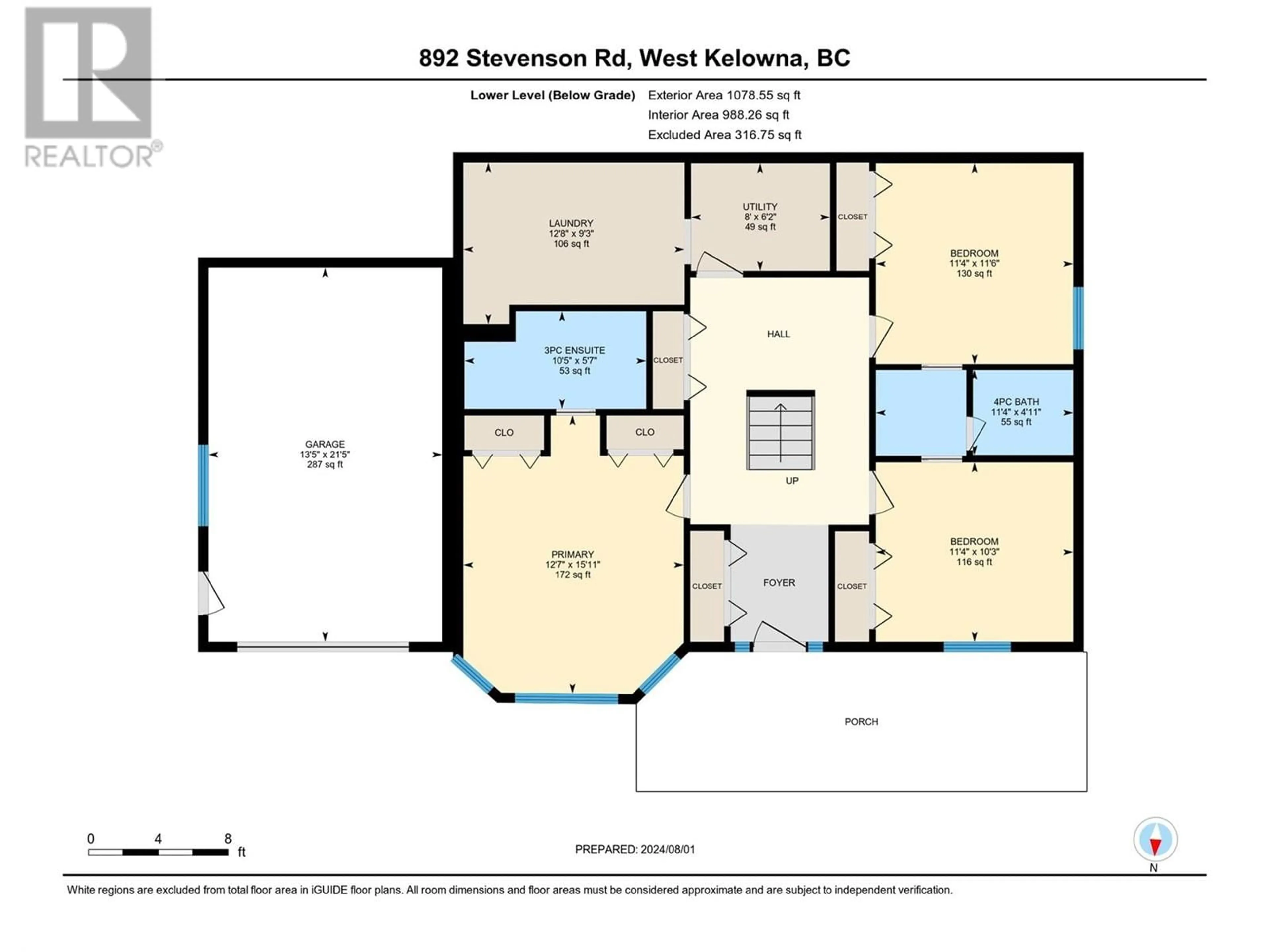 Floor plan for 892 Stevenson Road, West Kelowna British Columbia V1Z1N2