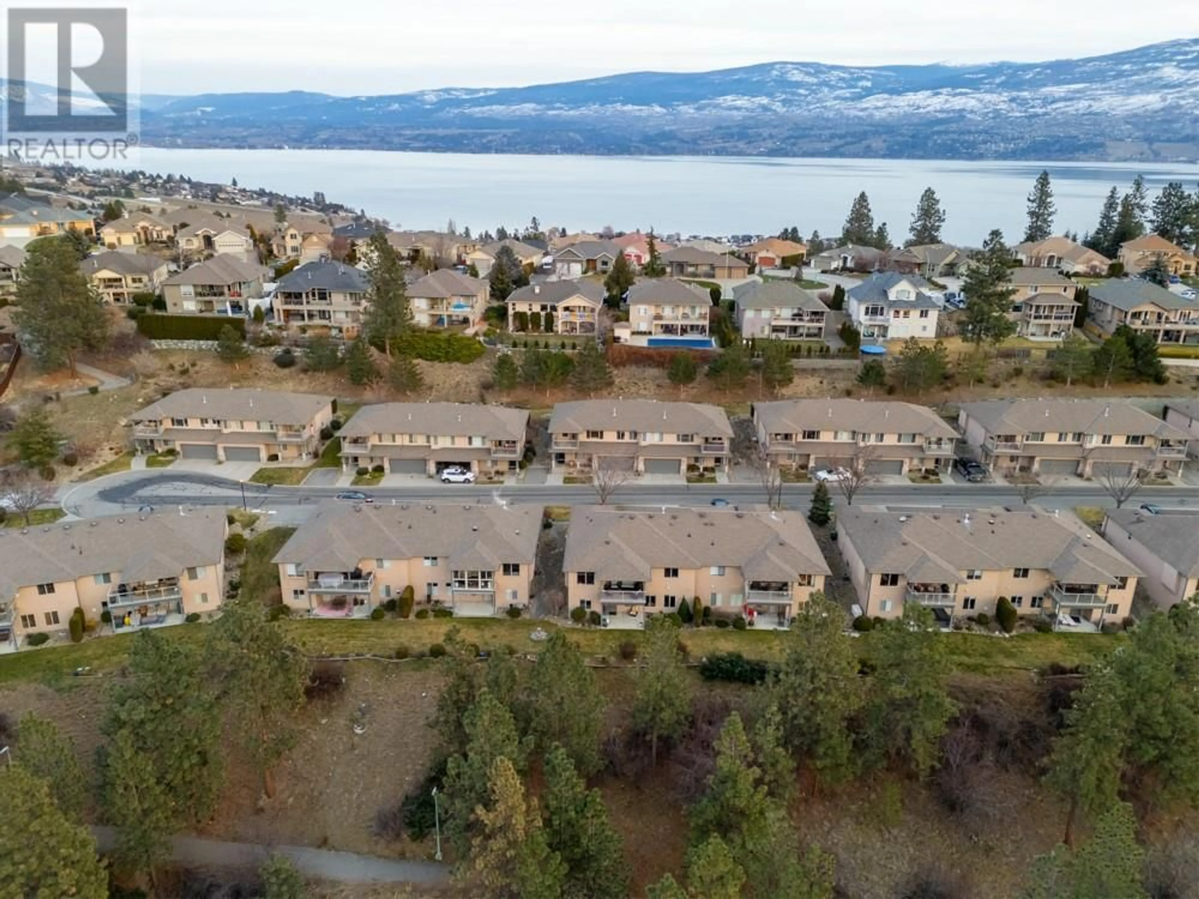 A pic from outside/outdoor area/front of a property/back of a property/a pic from drone, water/lake/river/ocean view for 3512 Ridge Boulevard Unit# 21, West Kelowna British Columbia V4T2X5