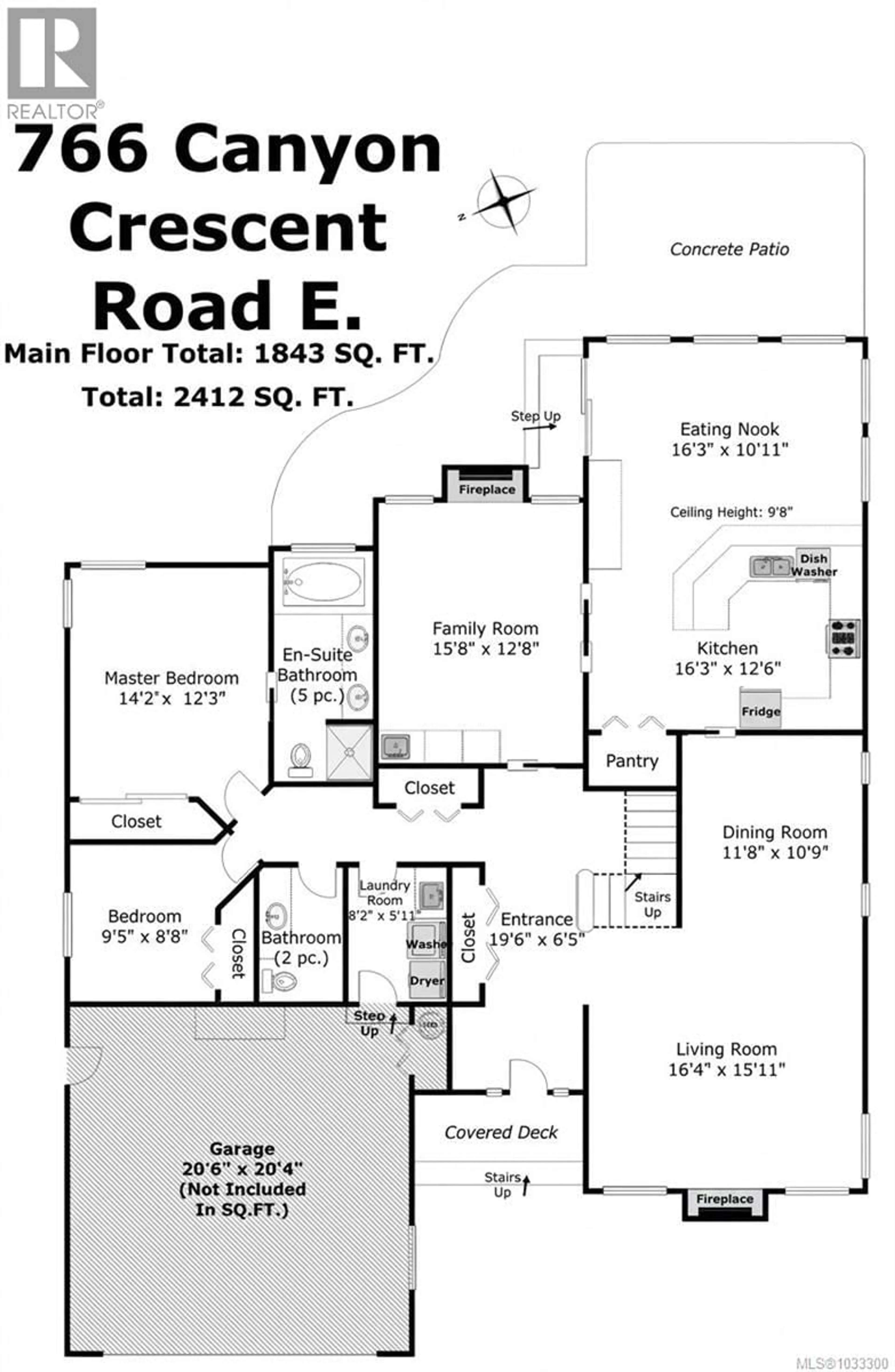 Floor plan for 766 CANYON CRESCENT, Qualicum Beach British Columbia V9K1K9