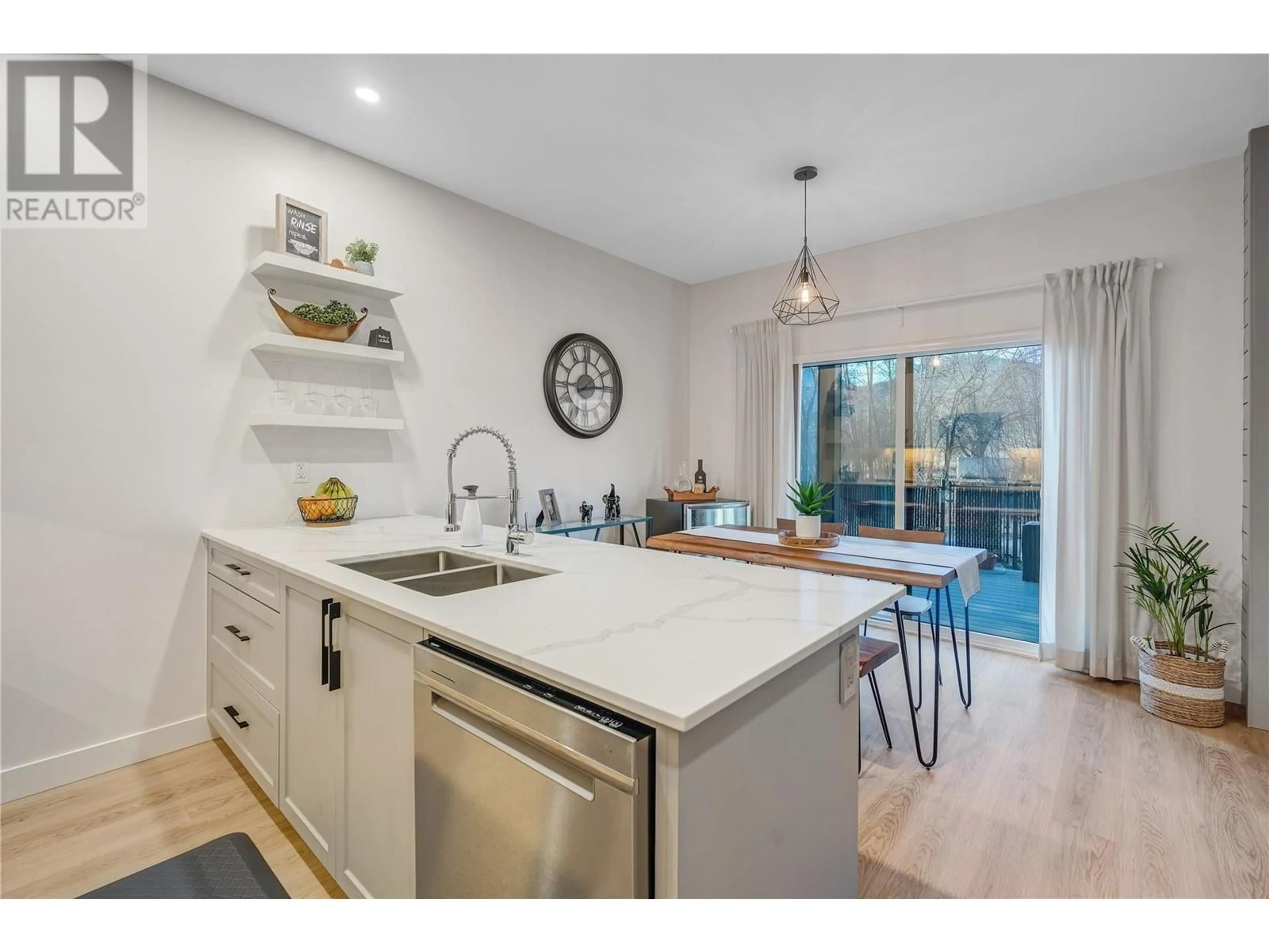 Open concept kitchen, ceramic/tile floor for 5011 Towgood Place Unit# 107, Summerland British Columbia V0H1Z9