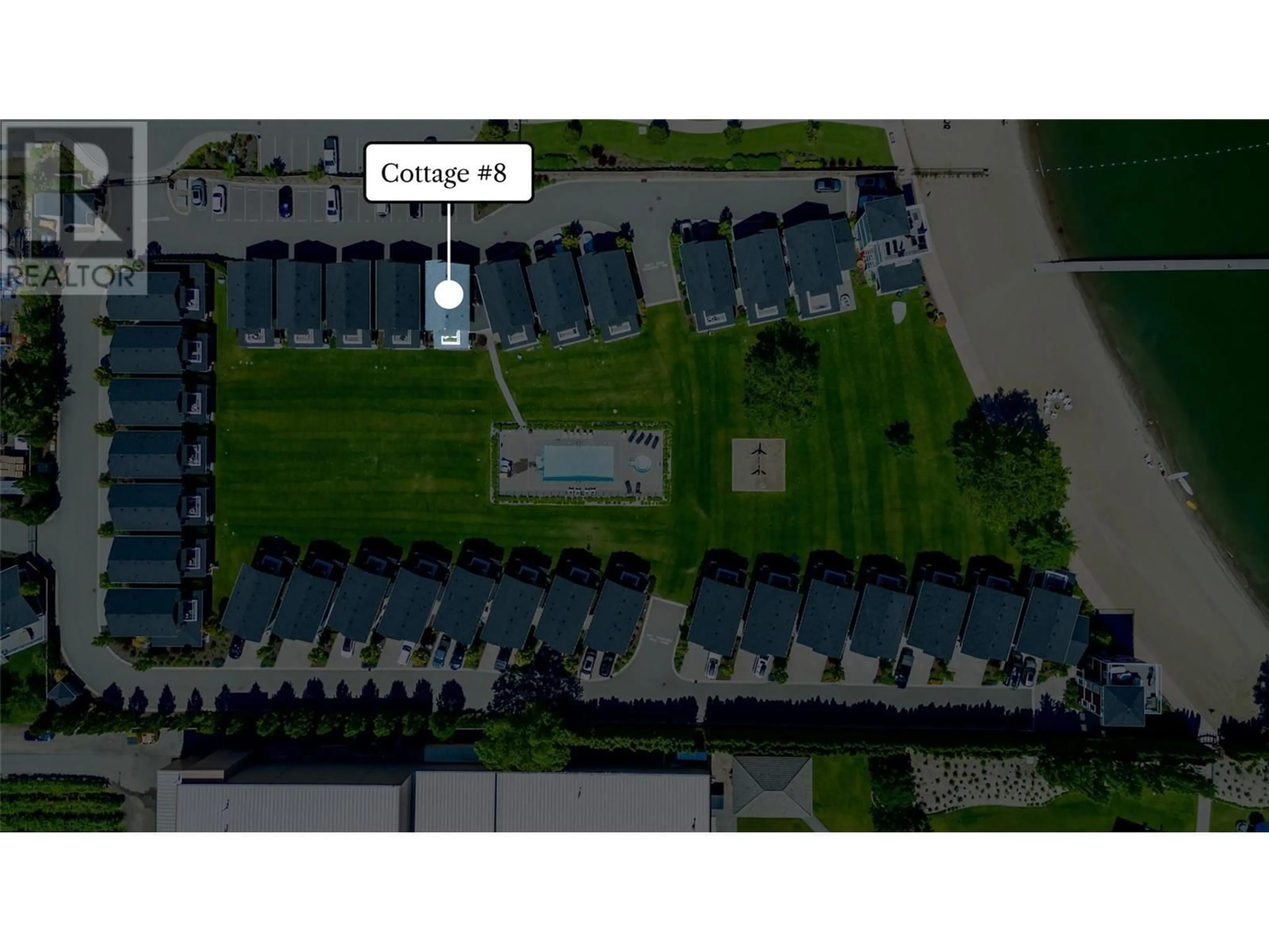 A pic from outside/outdoor area/front of a property/back of a property/a pic from drone, street for 3750 West Bay Road Unit# 8, West Kelowna British Columbia V4T0A4