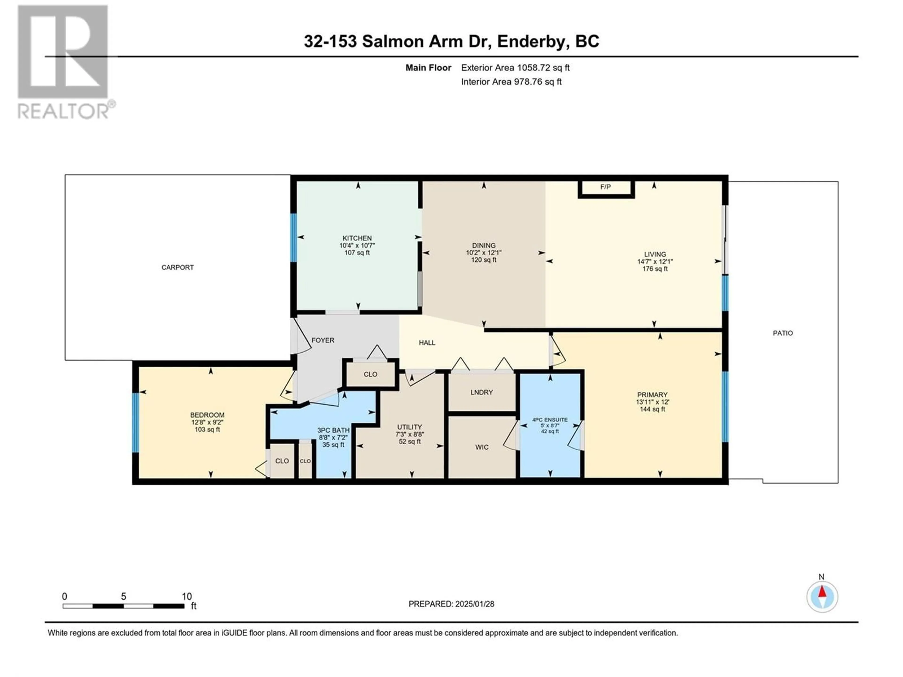 Floor plan for 153 Salmon Arm Drive Unit# 32, Enderby British Columbia V4Y6A1