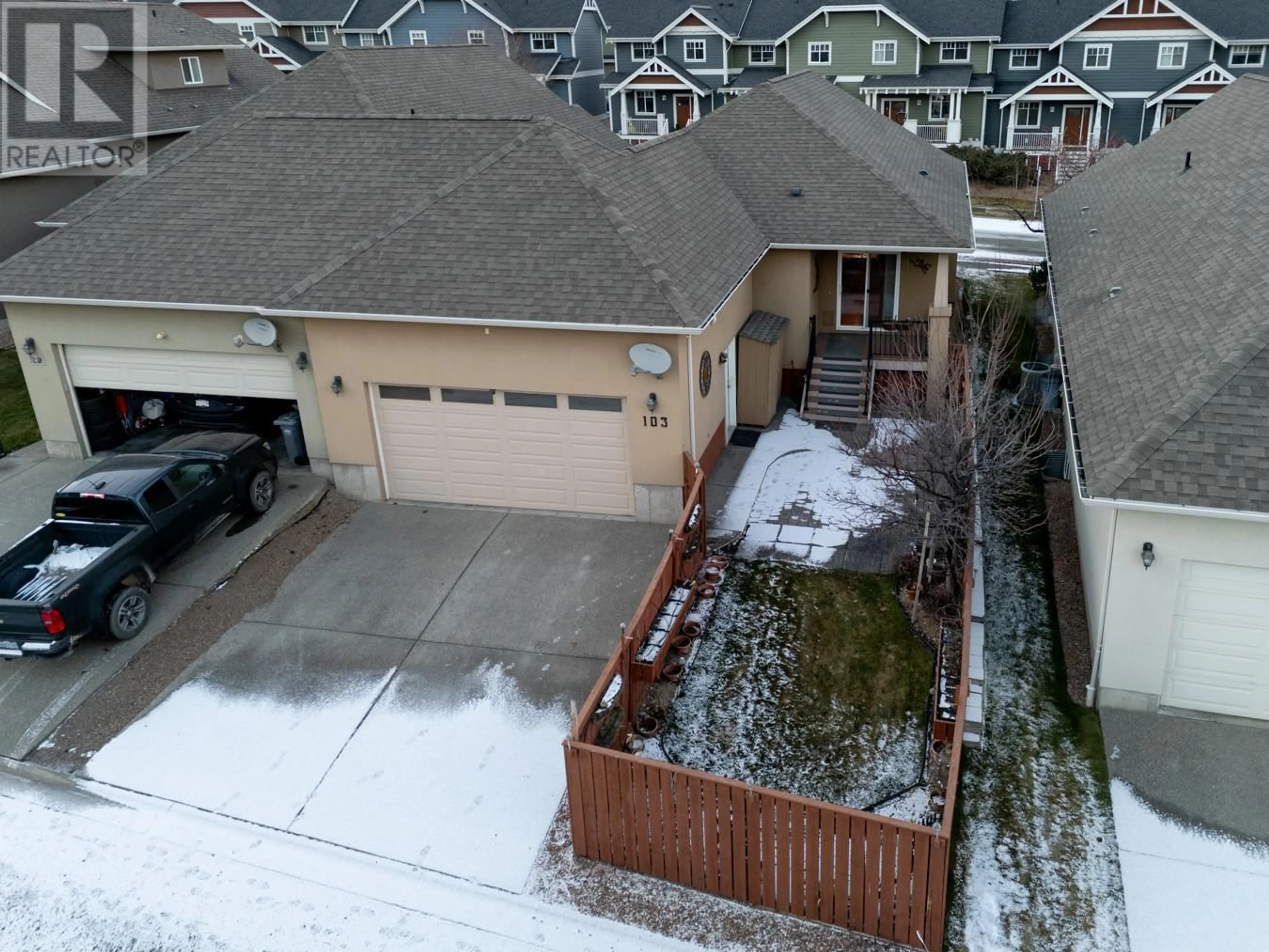 A pic from outside/outdoor area/front of a property/back of a property/a pic from drone, street for 2920 VALLEYVIEW Drive Unit# 103, Kamloops British Columbia V2C0A8