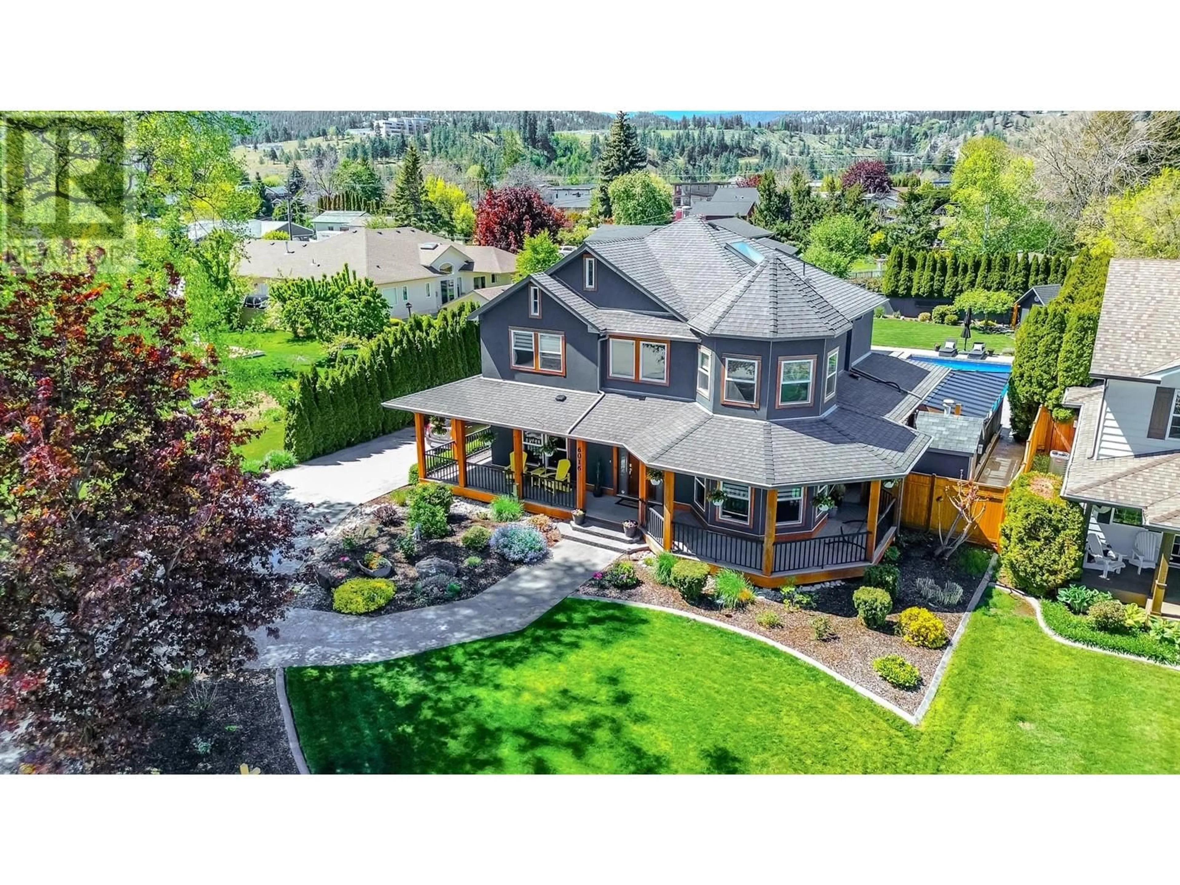 A pic from outside/outdoor area/front of a property/back of a property/a pic from drone, mountain view for 6016 NIXON Road, Summerland British Columbia V0H1Z9