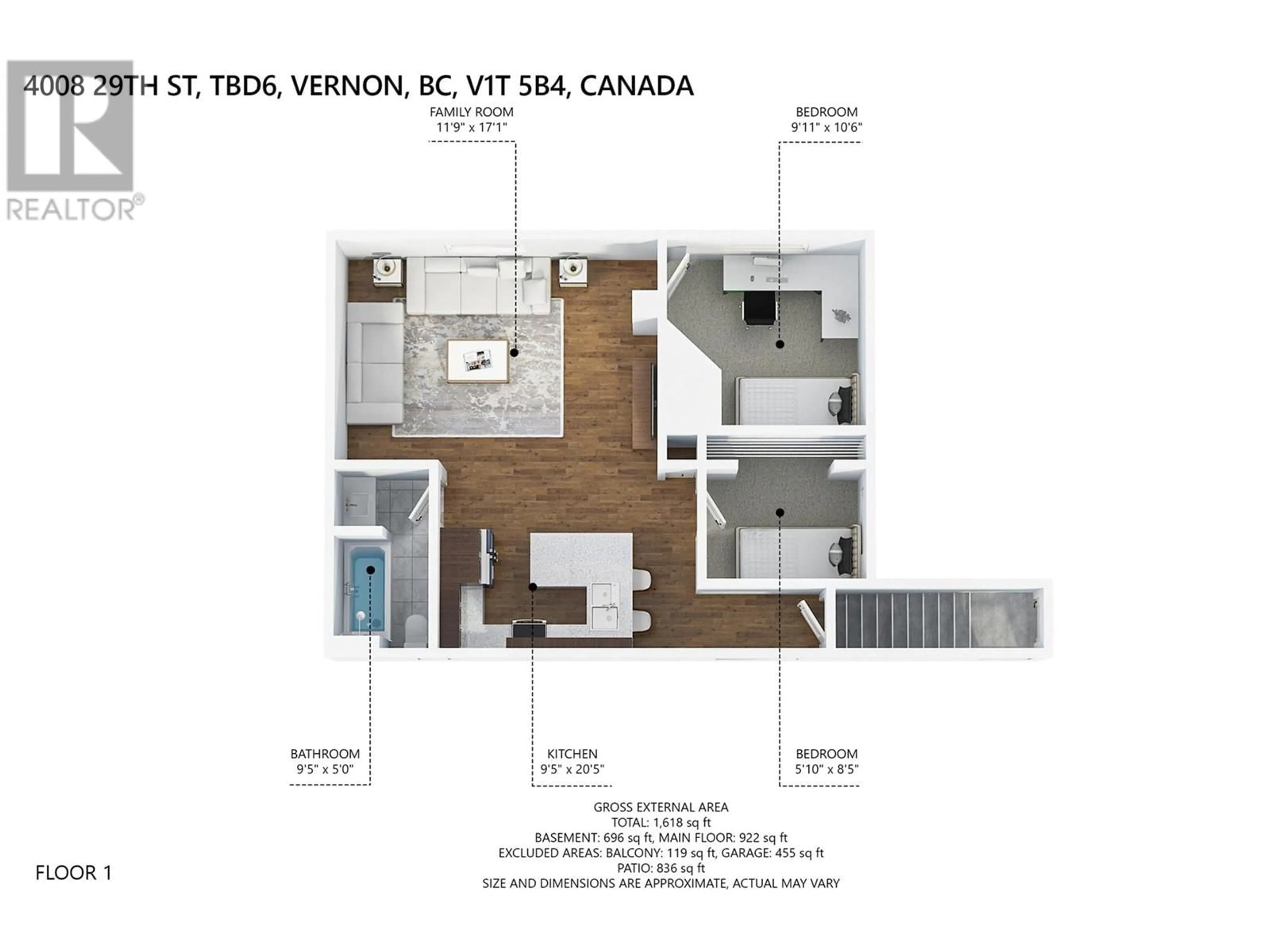 Floor plan for 4008 29 Street, Vernon British Columbia V1T5B4