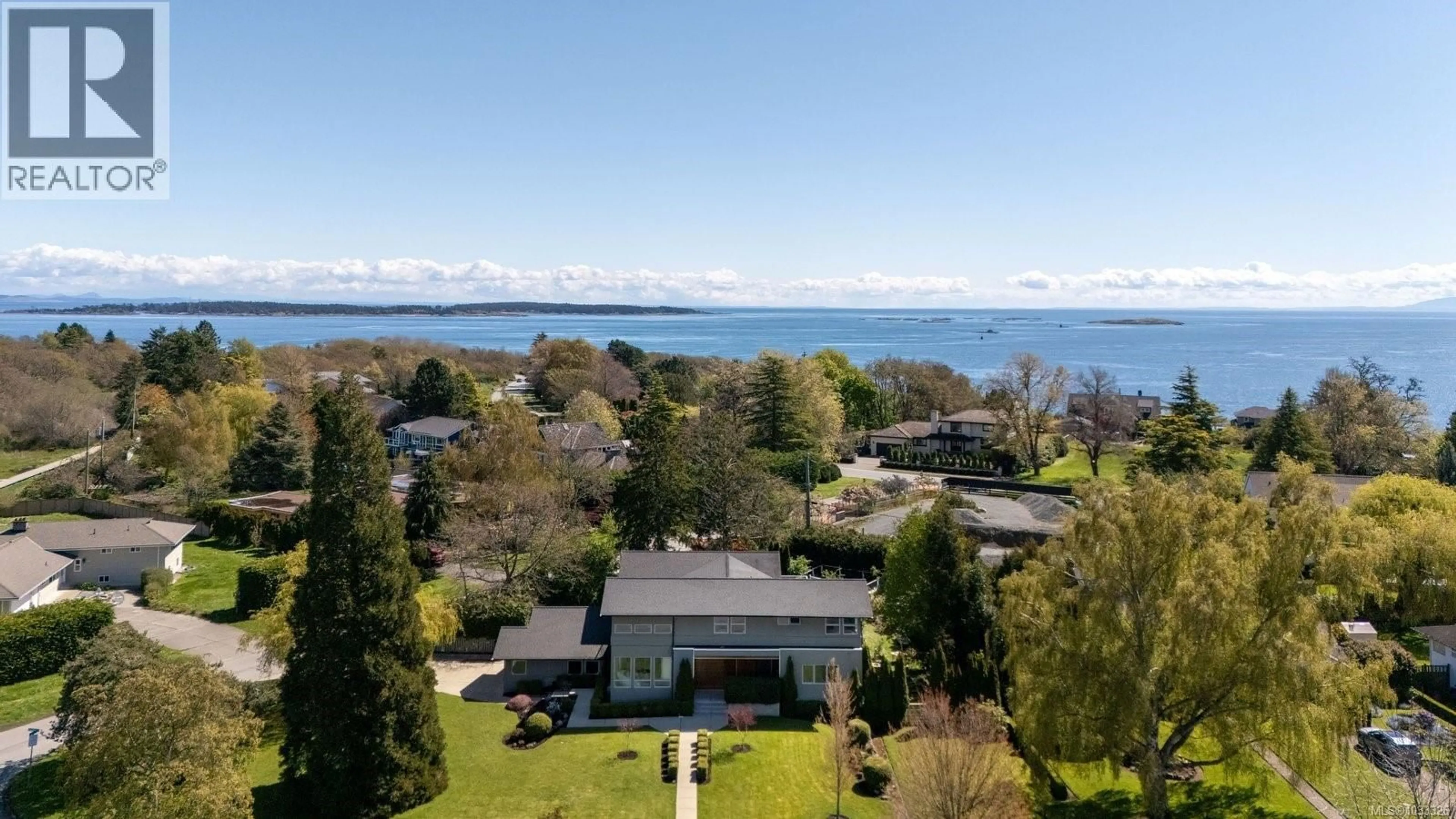 A pic from outside/outdoor area/front of a property/back of a property/a pic from drone, water/lake/river/ocean view for 2835 LINCOLN ROAD, Oak Bay British Columbia V8R6A8
