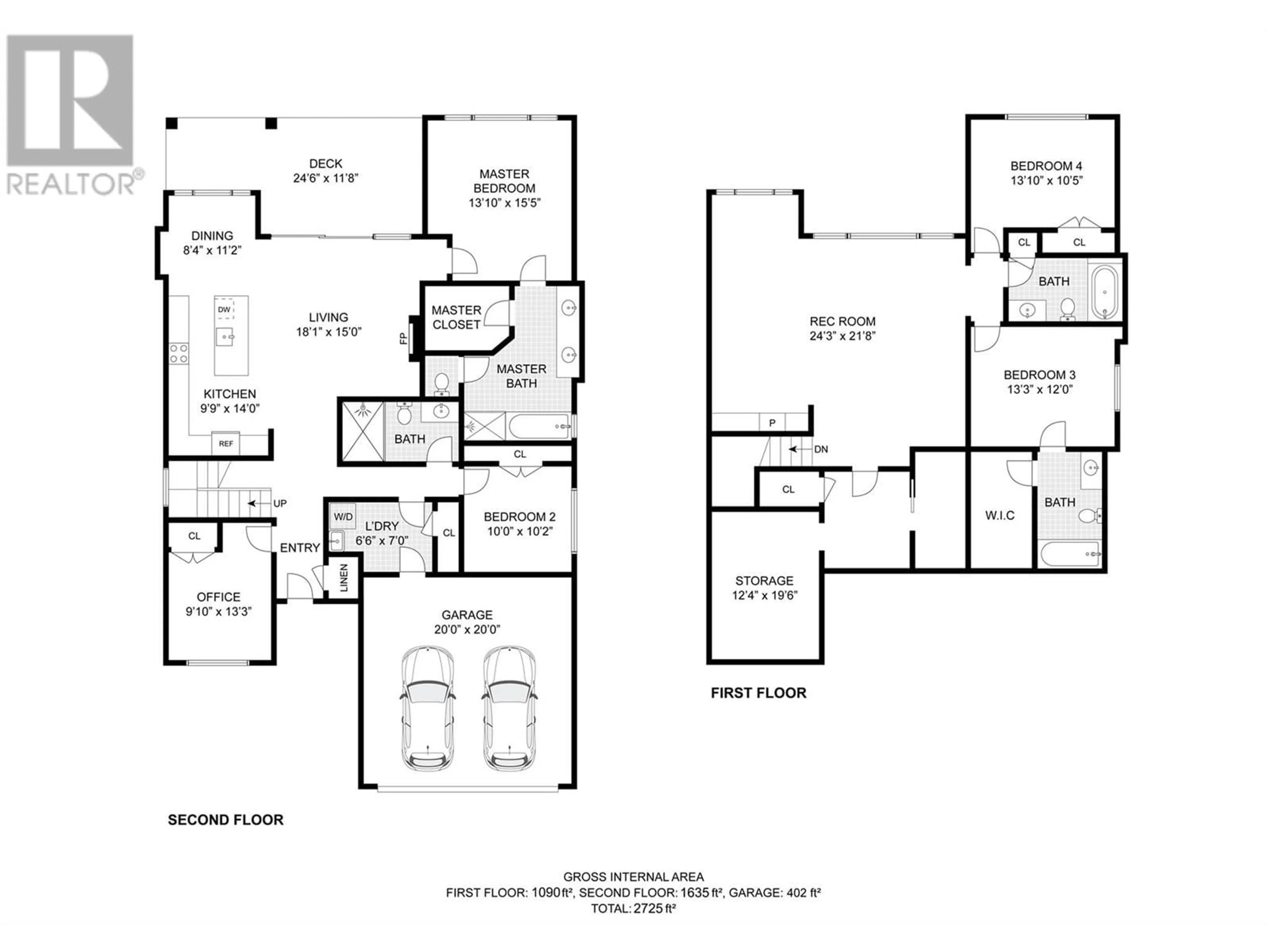 Floor plan for 1614 Marina Way, West Kelowna British Columbia V1Z3X3