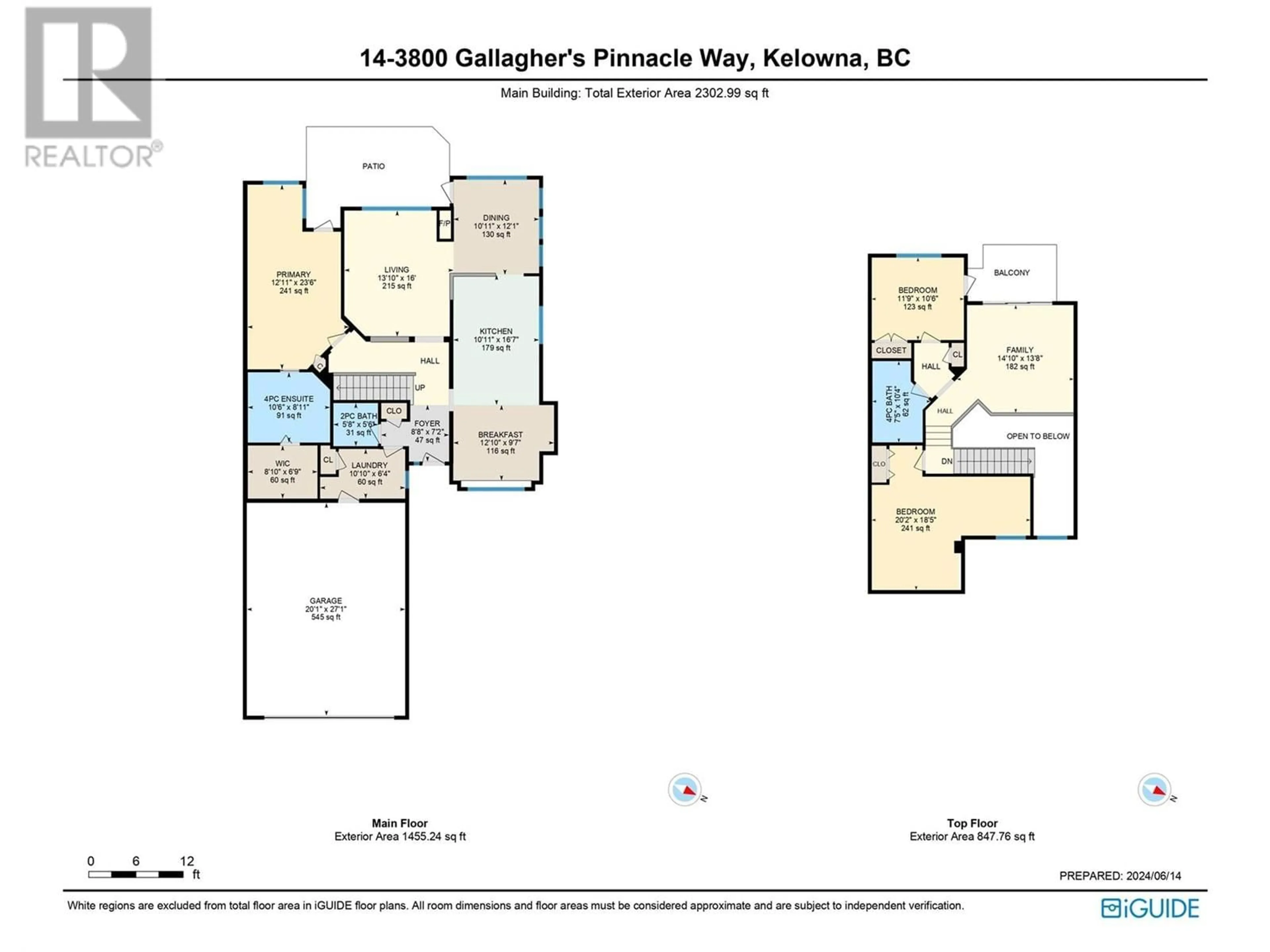 Floor plan for 14 - 3800 GALLAGHERS PINNACLE WAY, Kelowna British Columbia V1Y3Z8