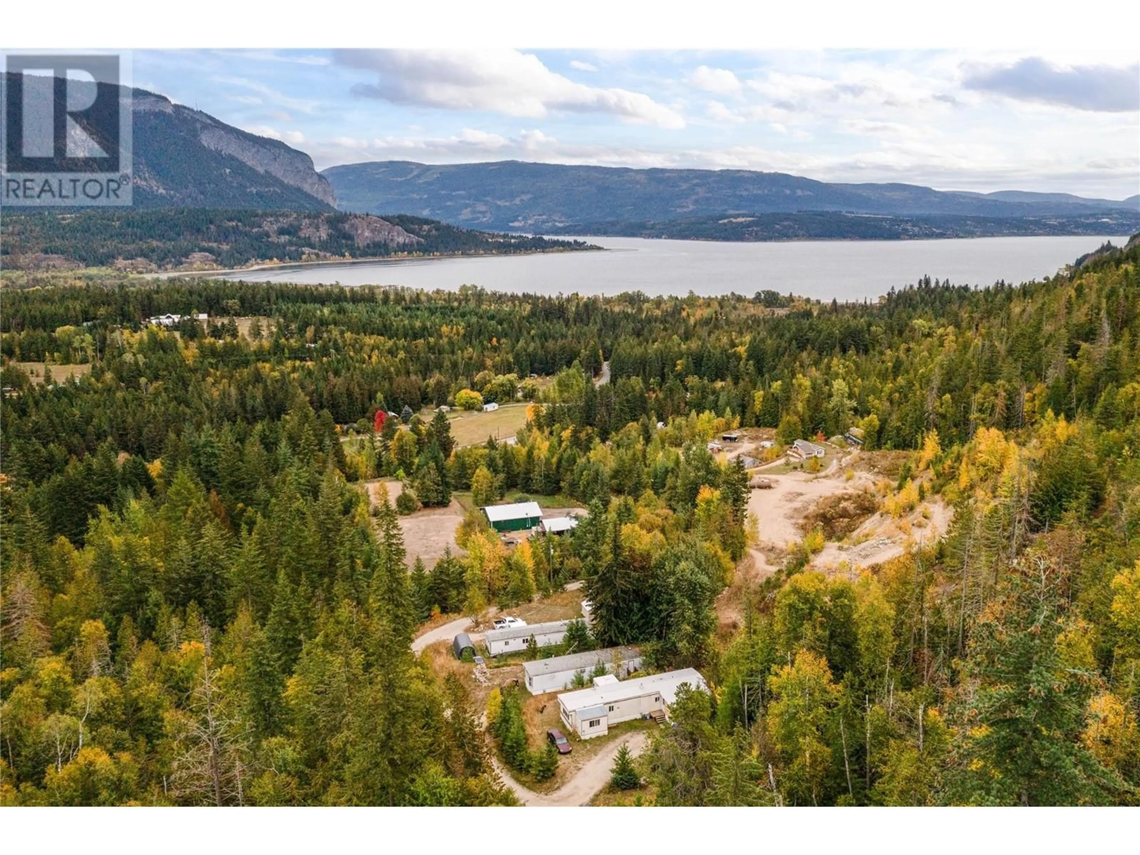 A pic from outside/outdoor area/front of a property/back of a property/a pic from drone, water/lake/river/ocean view for 649 Lee Road Unit# 123, Tappen British Columbia V0E2X0