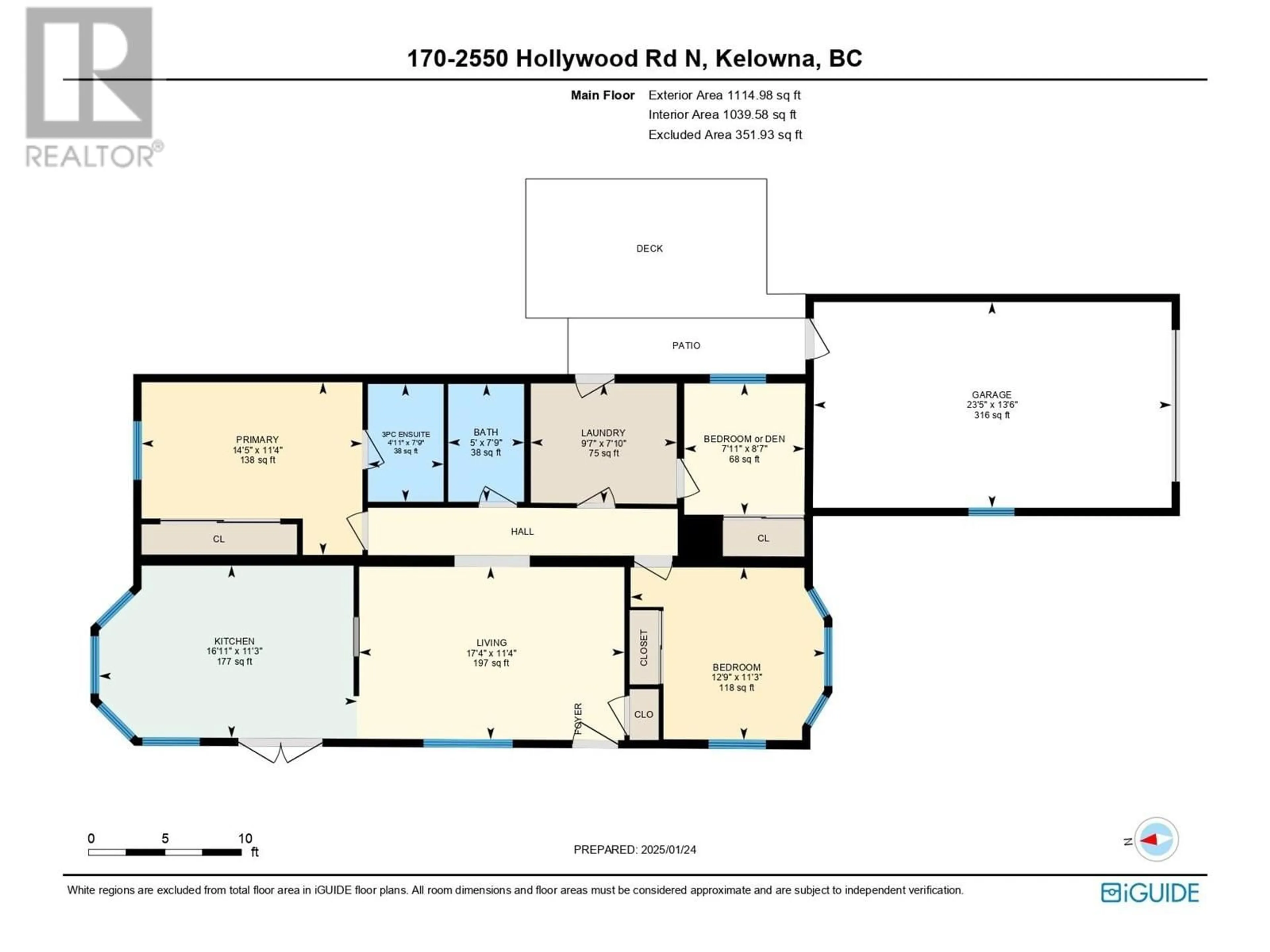 Floor plan for 2550 Hollywood Road N Unit# 170, Kelowna British Columbia V1V2S6