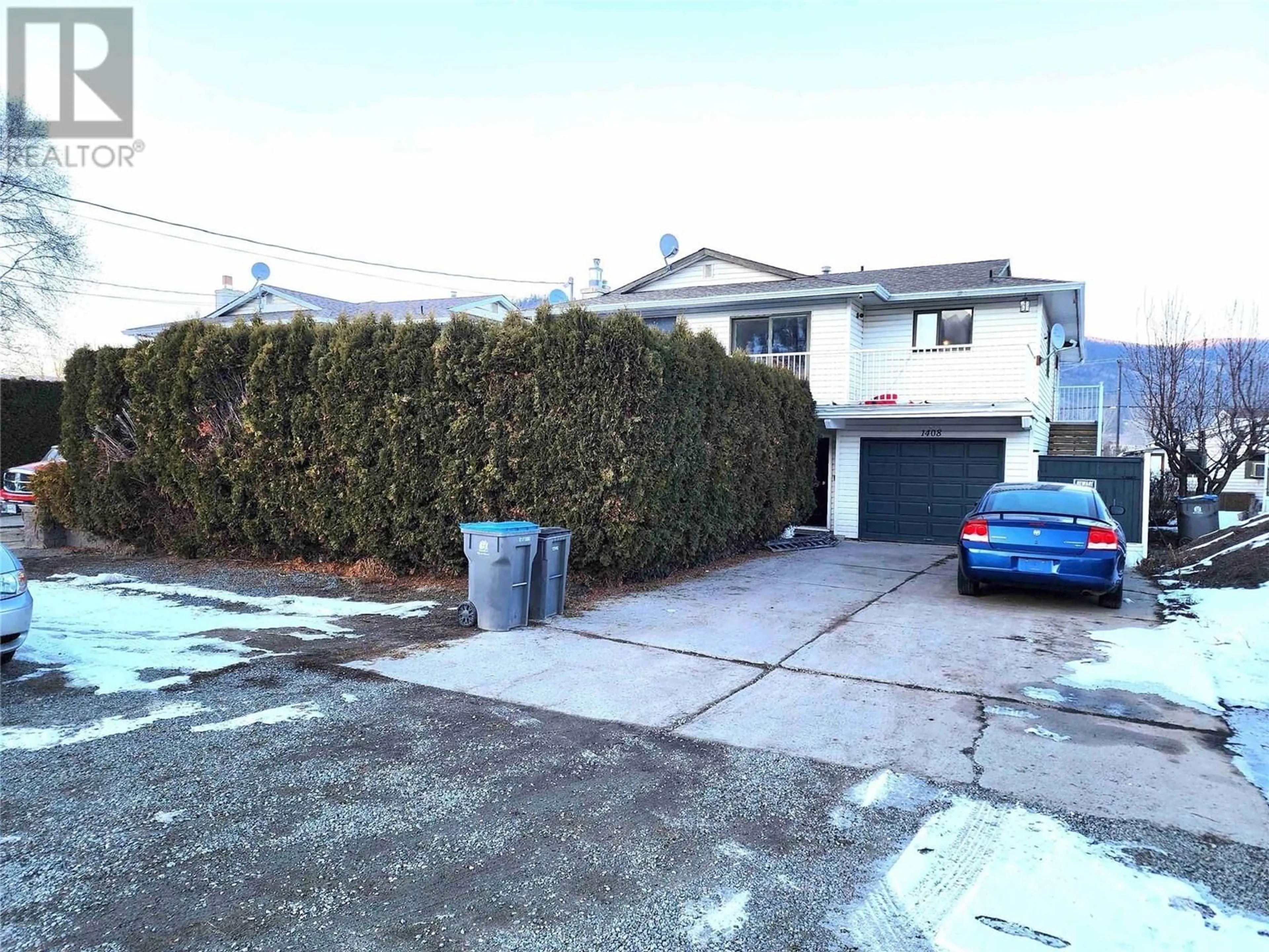 A pic from outside/outdoor area/front of a property/back of a property/a pic from drone, street for 1408 Spruce Avenue, Merritt British Columbia V1K1L2