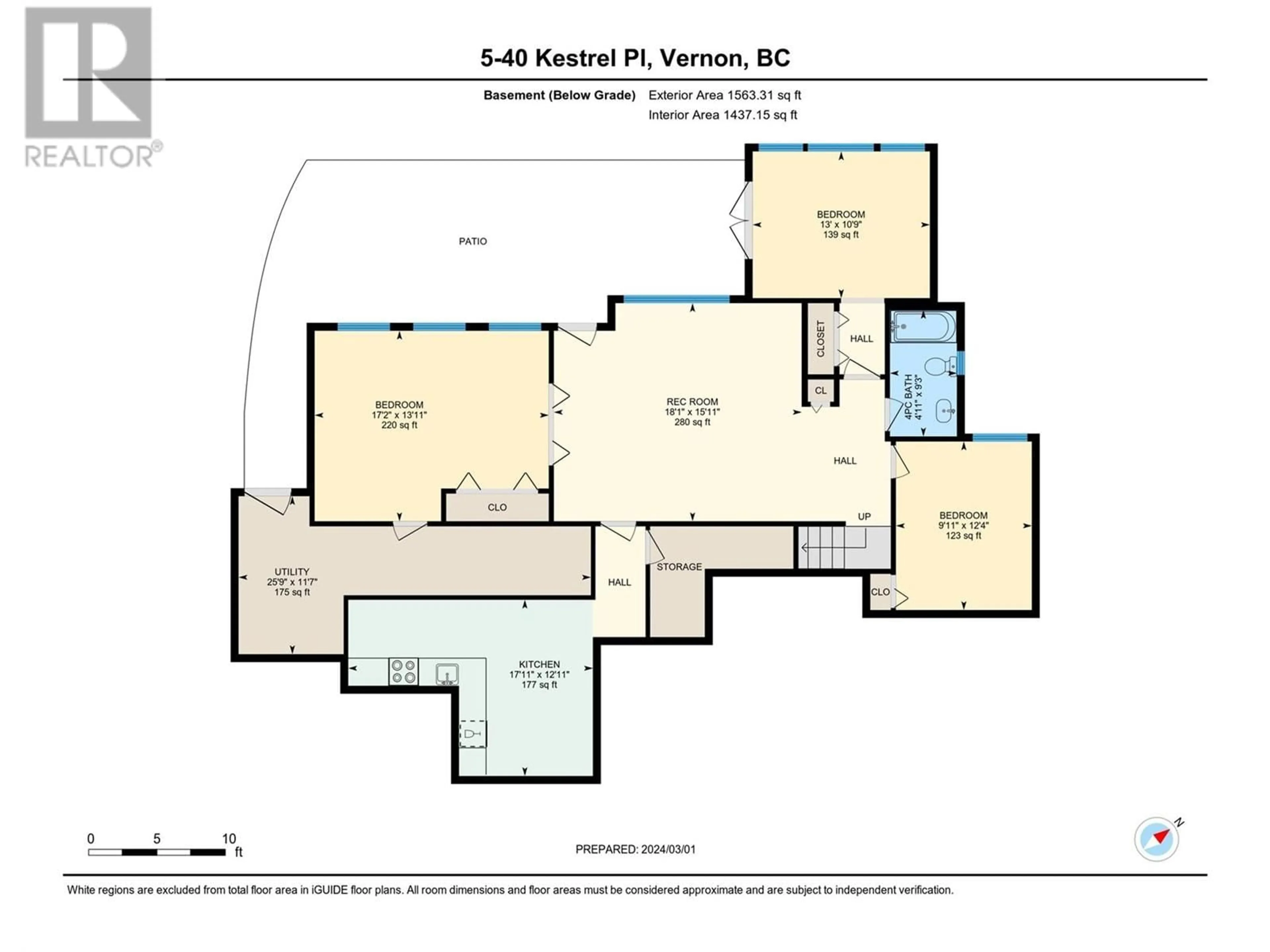 Floor plan for 40 Kestrel Place Unit# 5, Vernon British Columbia V1H1S6