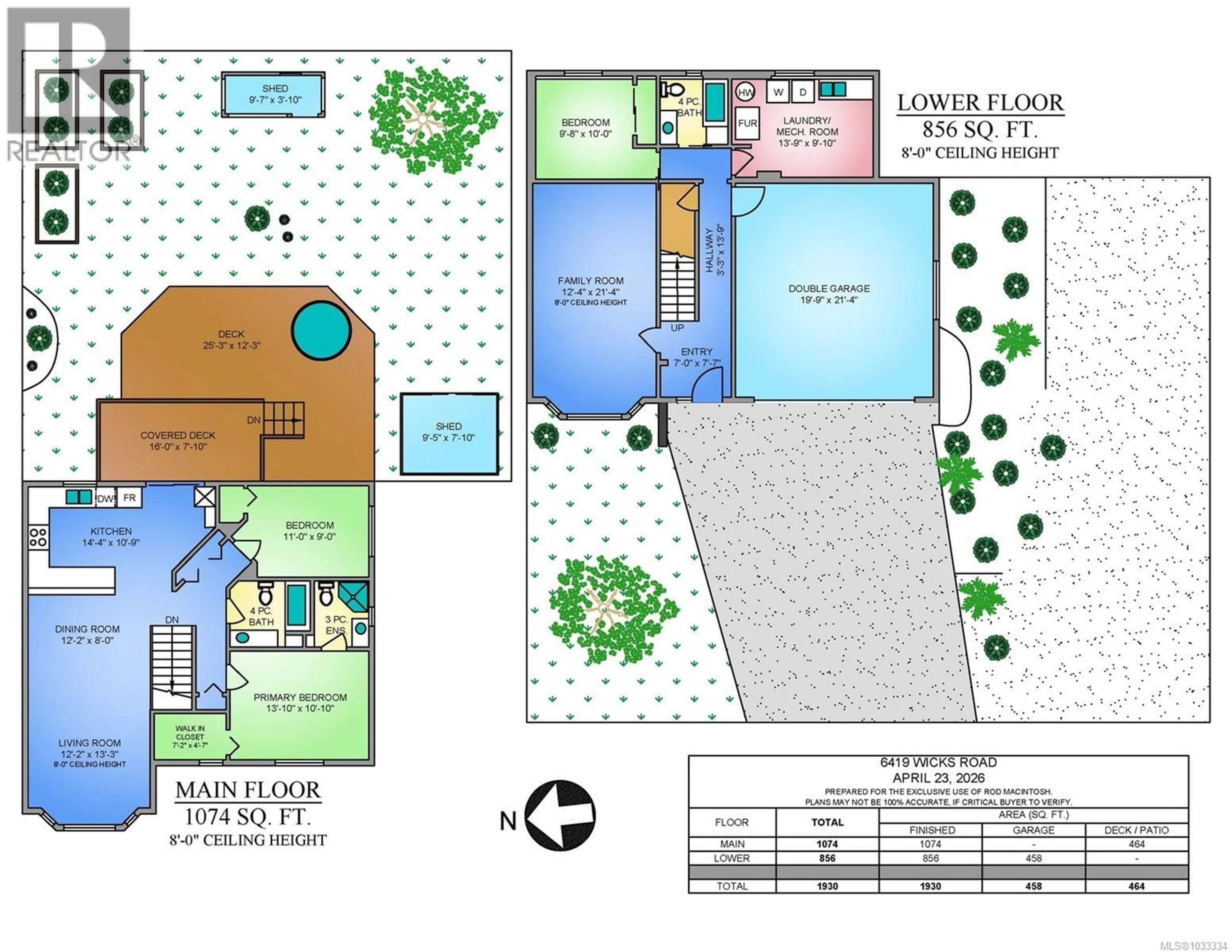 Floor plan for 6419 WICKS ROAD, Duncan British Columbia V9L5V3