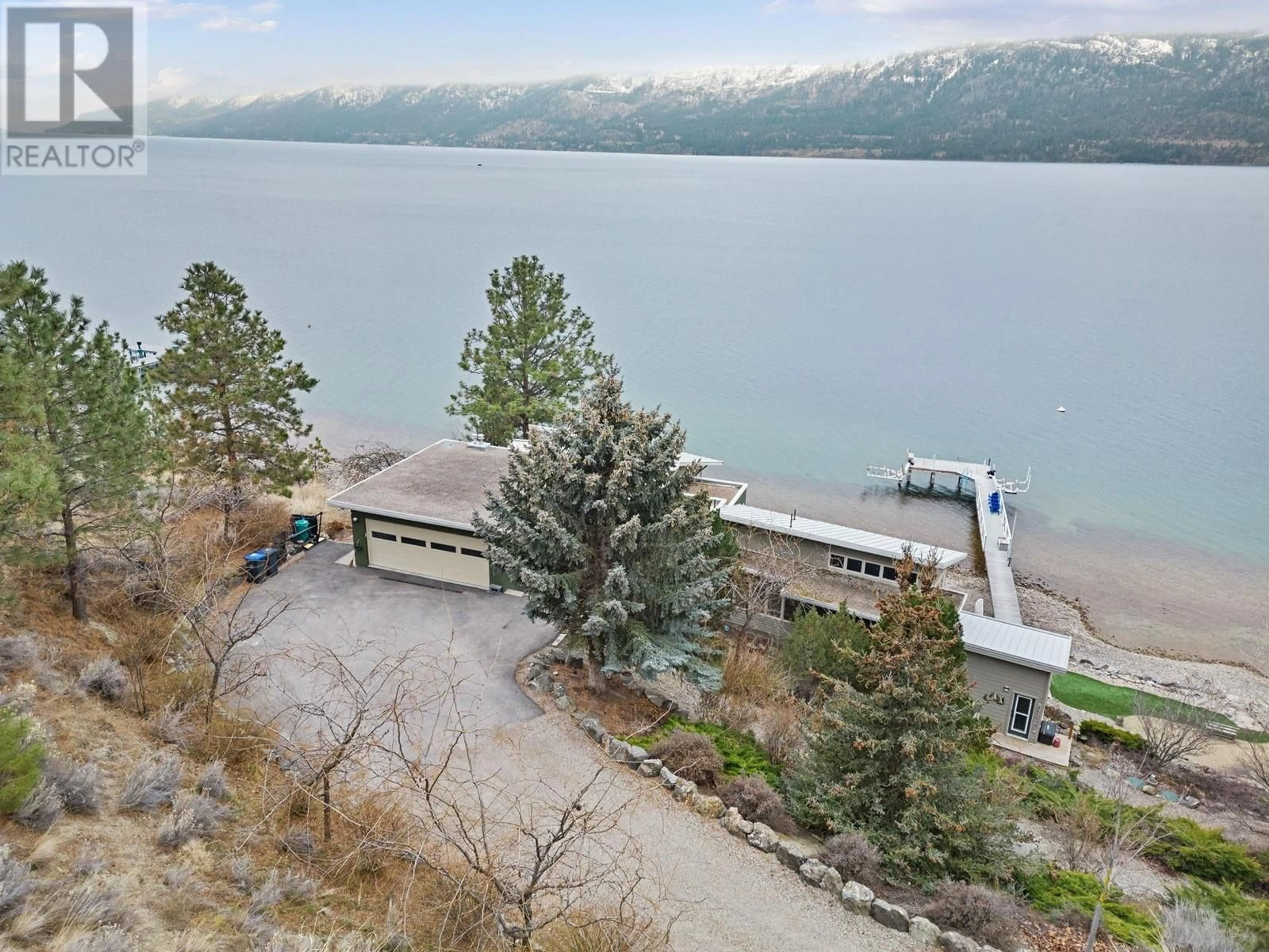 A pic from outside/outdoor area/front of a property/back of a property/a pic from drone, water/lake/river/ocean view for 14450 CARRS LANDING ROAD, Lake Country British Columbia V4V1A7