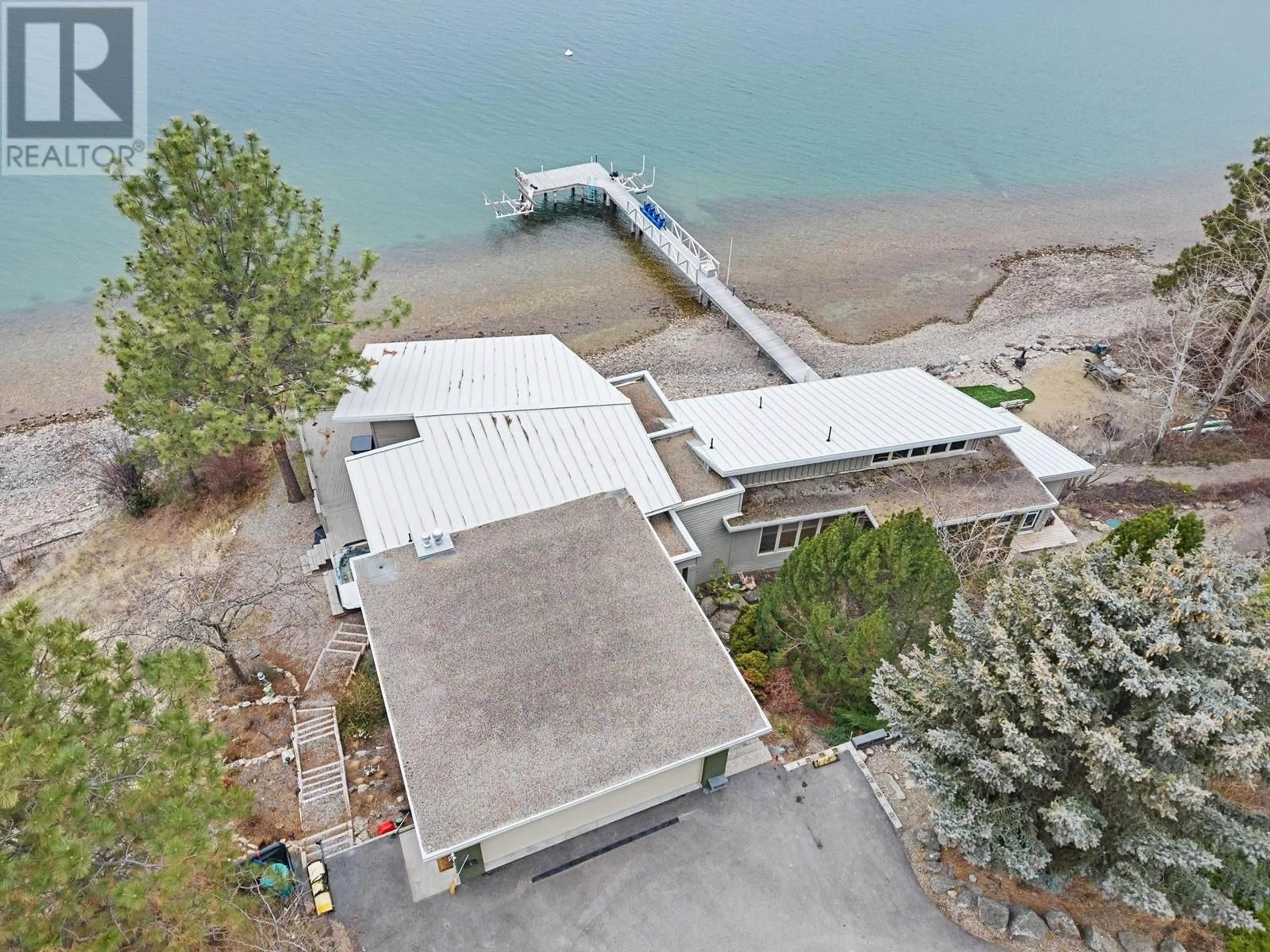 A pic from outside/outdoor area/front of a property/back of a property/a pic from drone, water/lake/river/ocean view for 14450 CARRS LANDING ROAD, Lake Country British Columbia V4V1A7