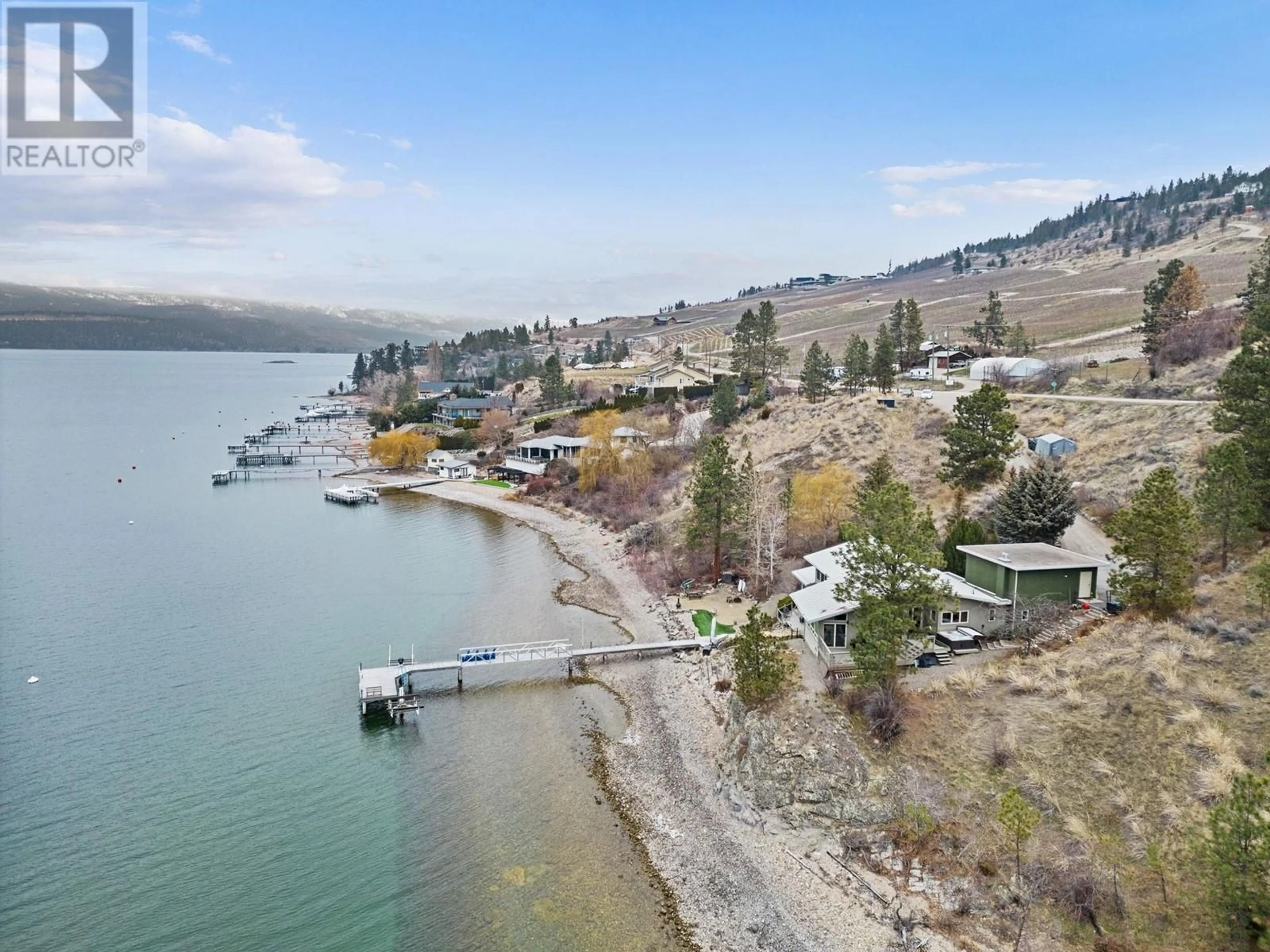 A pic from outside/outdoor area/front of a property/back of a property/a pic from drone, water/lake/river/ocean view for 14450 CARRS LANDING ROAD, Lake Country British Columbia V4V1A7