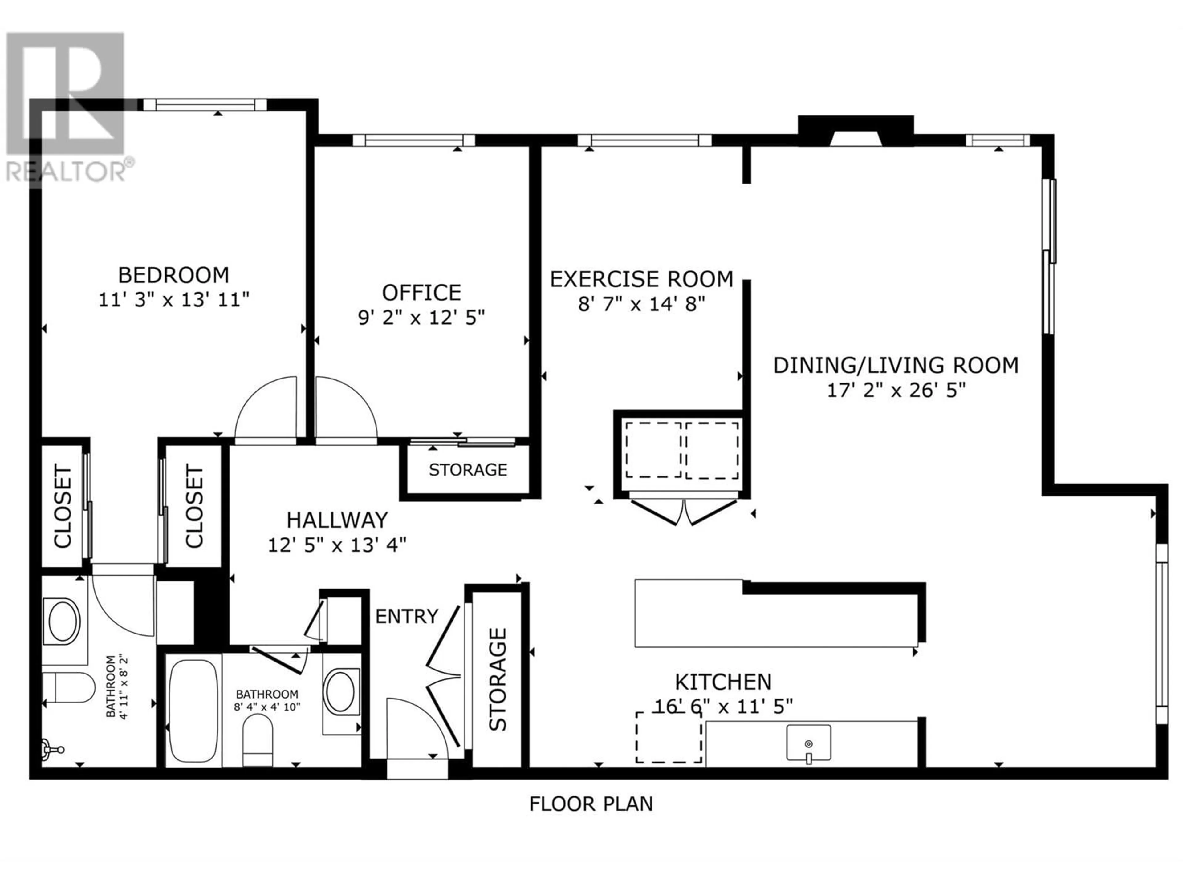 Floor plan for 1056 Bernard Avenue Unit# 109, Kelowna British Columbia V1Y8L7