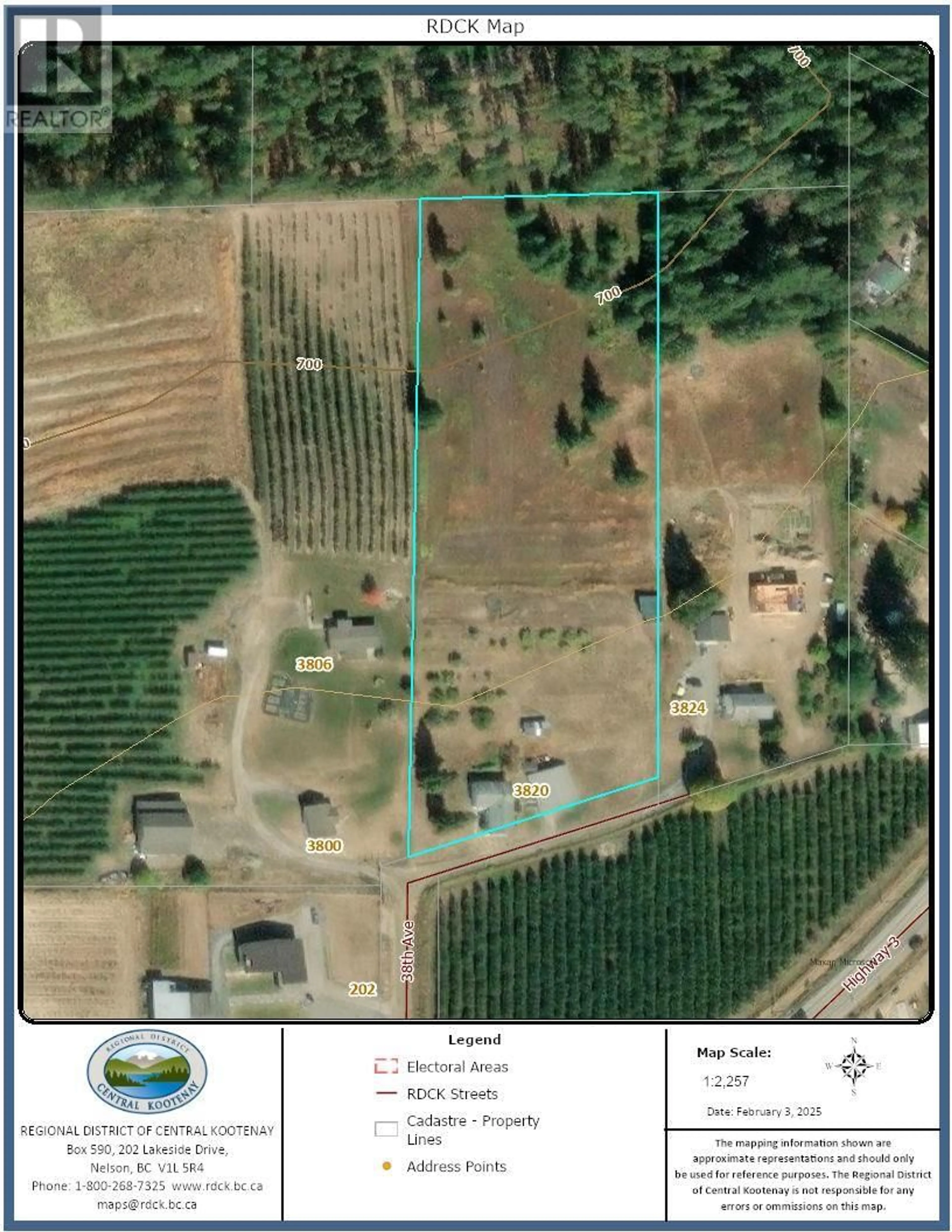 A pic from outside/outdoor area/front of a property/back of a property/a pic from drone, street for 3820 38TH  N AVENUE, Creston British Columbia V0B1G1