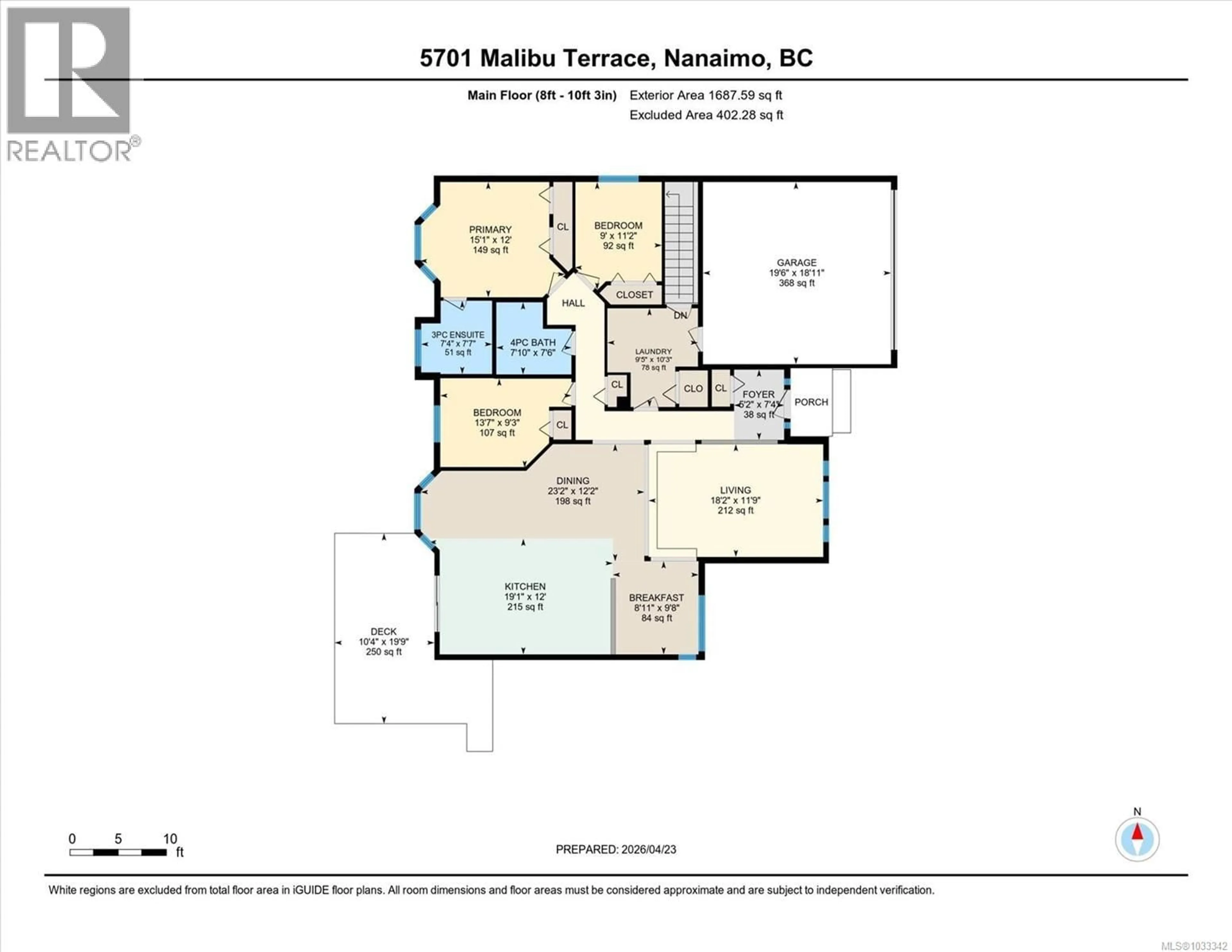 Floor plan for 5701 MALIBU TERRACE, Nanaimo British Columbia V9T5W7