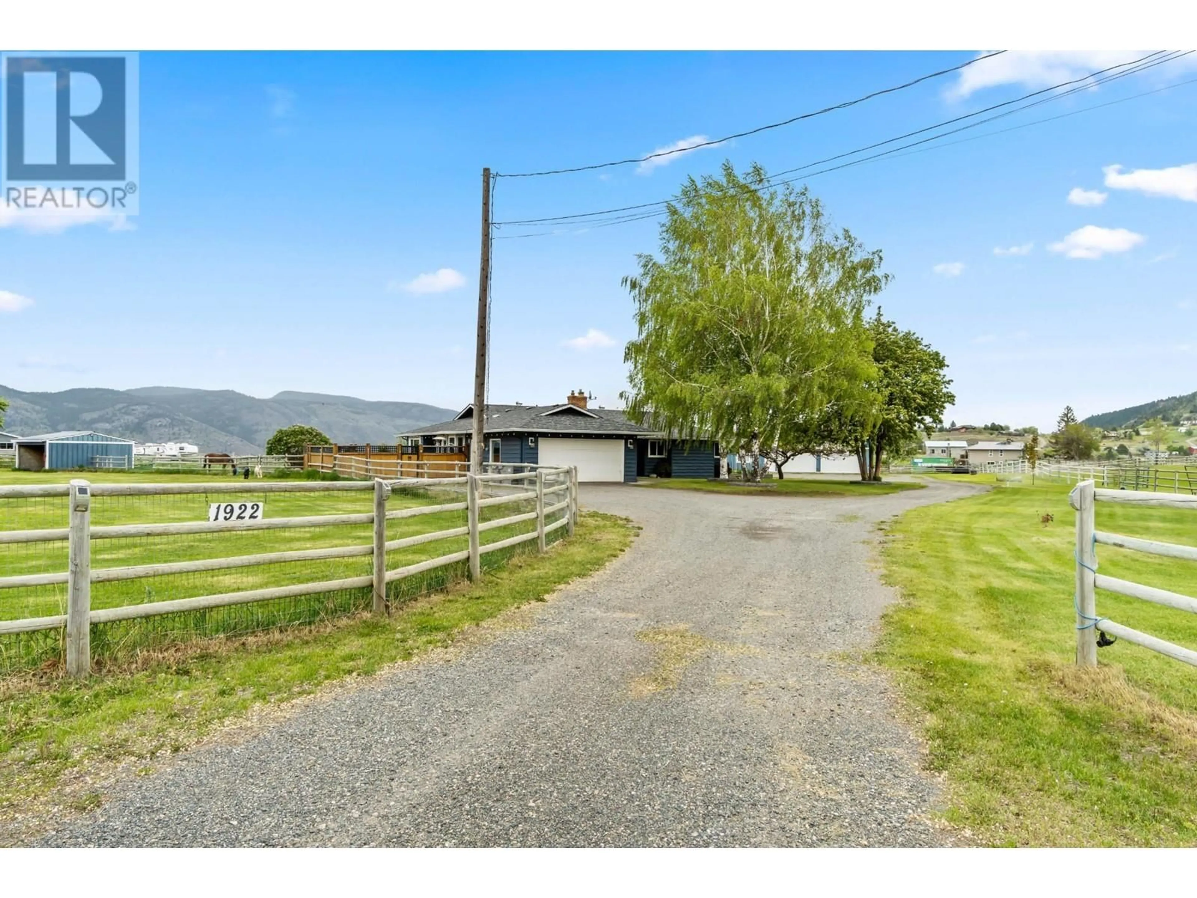 A pic from outside/outdoor area/front of a property/back of a property/a pic from drone, mountain view for 1922 GARDINER Road, Kamloops British Columbia V2C6V8