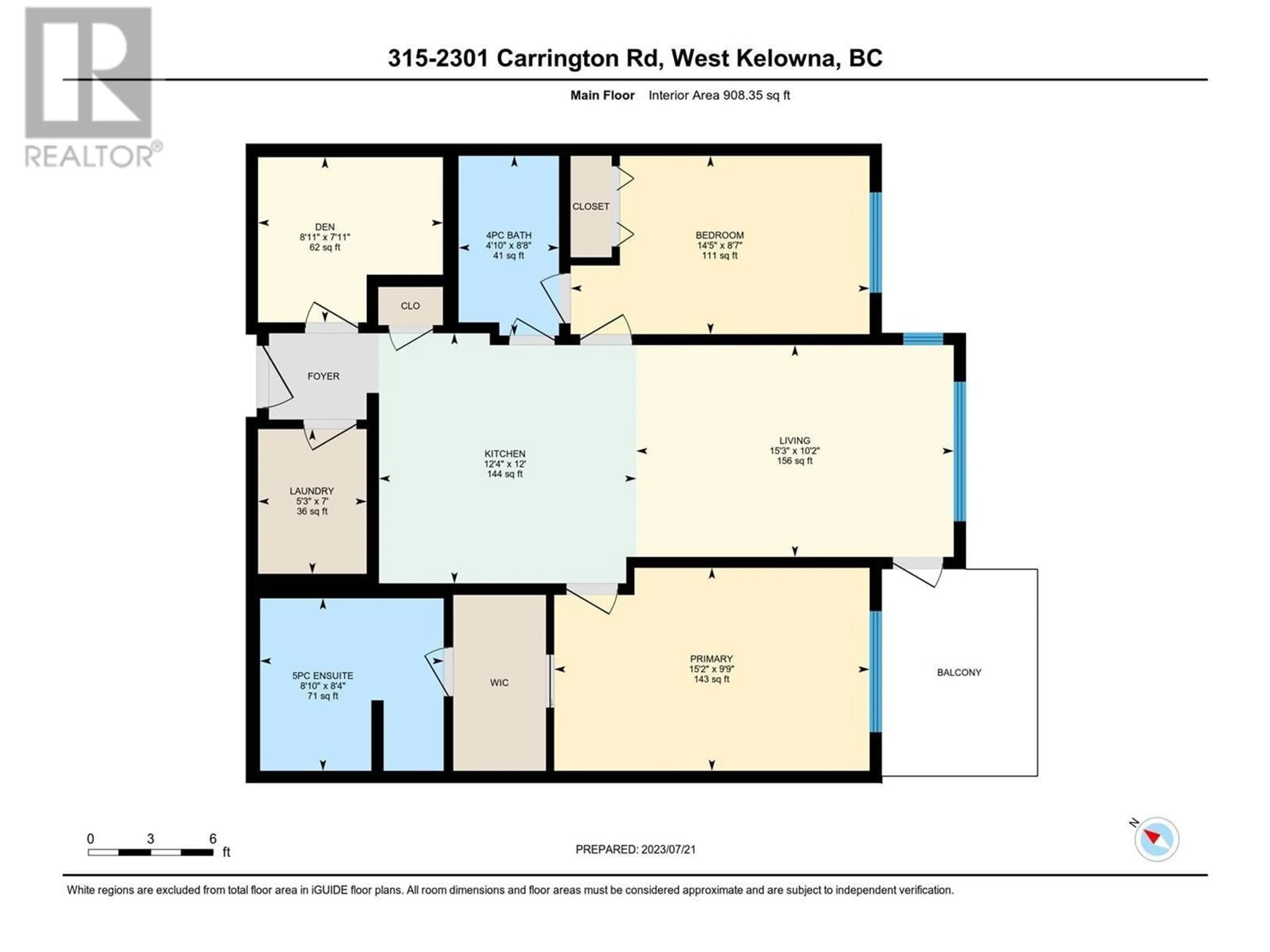 Floor plan for 2301 Carrington Road Unit# 315, West Kelowna British Columbia V4T0E2