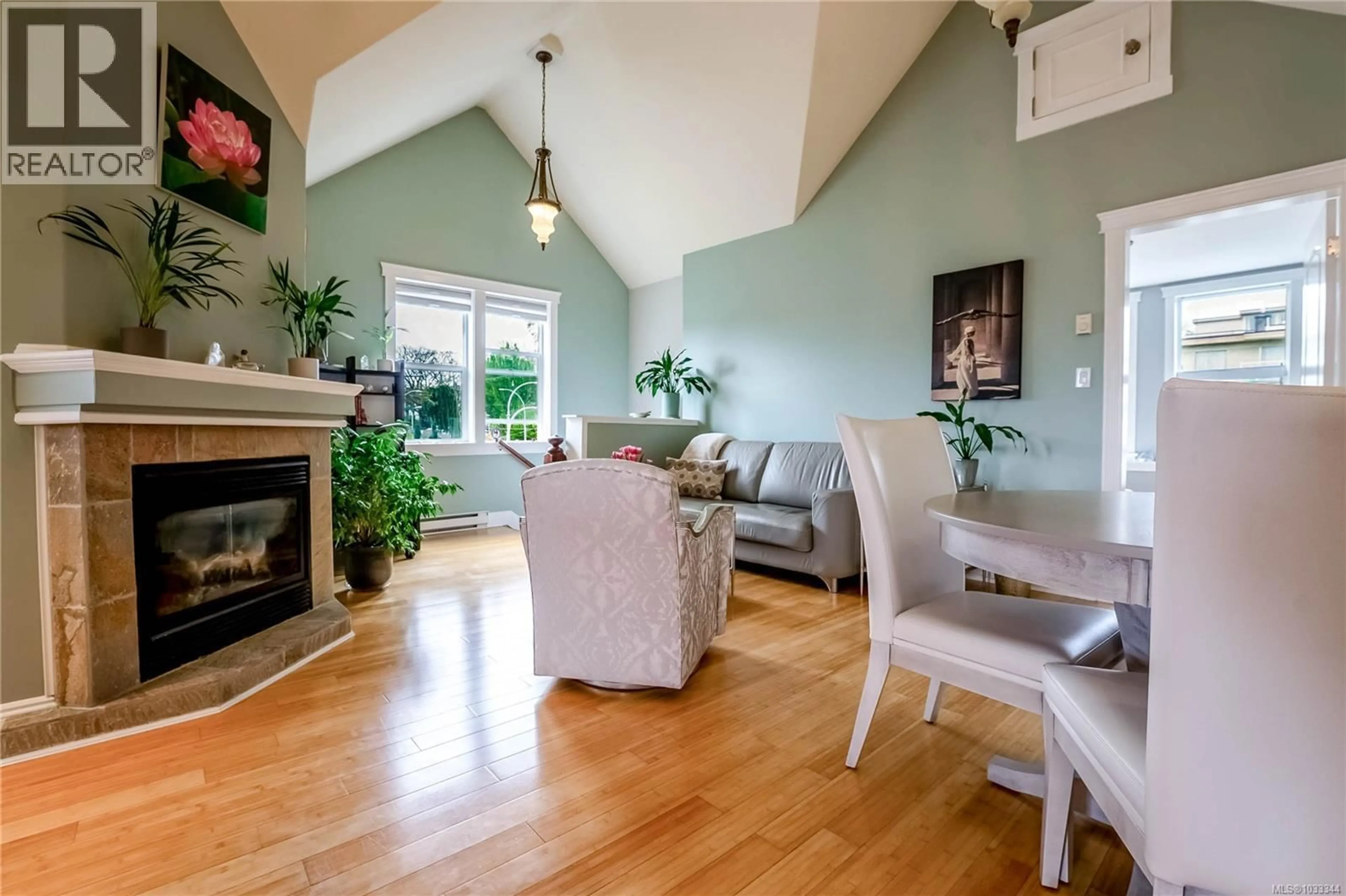Living room with furniture, wood/laminate floor for 3 - 1376 PANDORA AVENUE, Victoria British Columbia V8R1A3