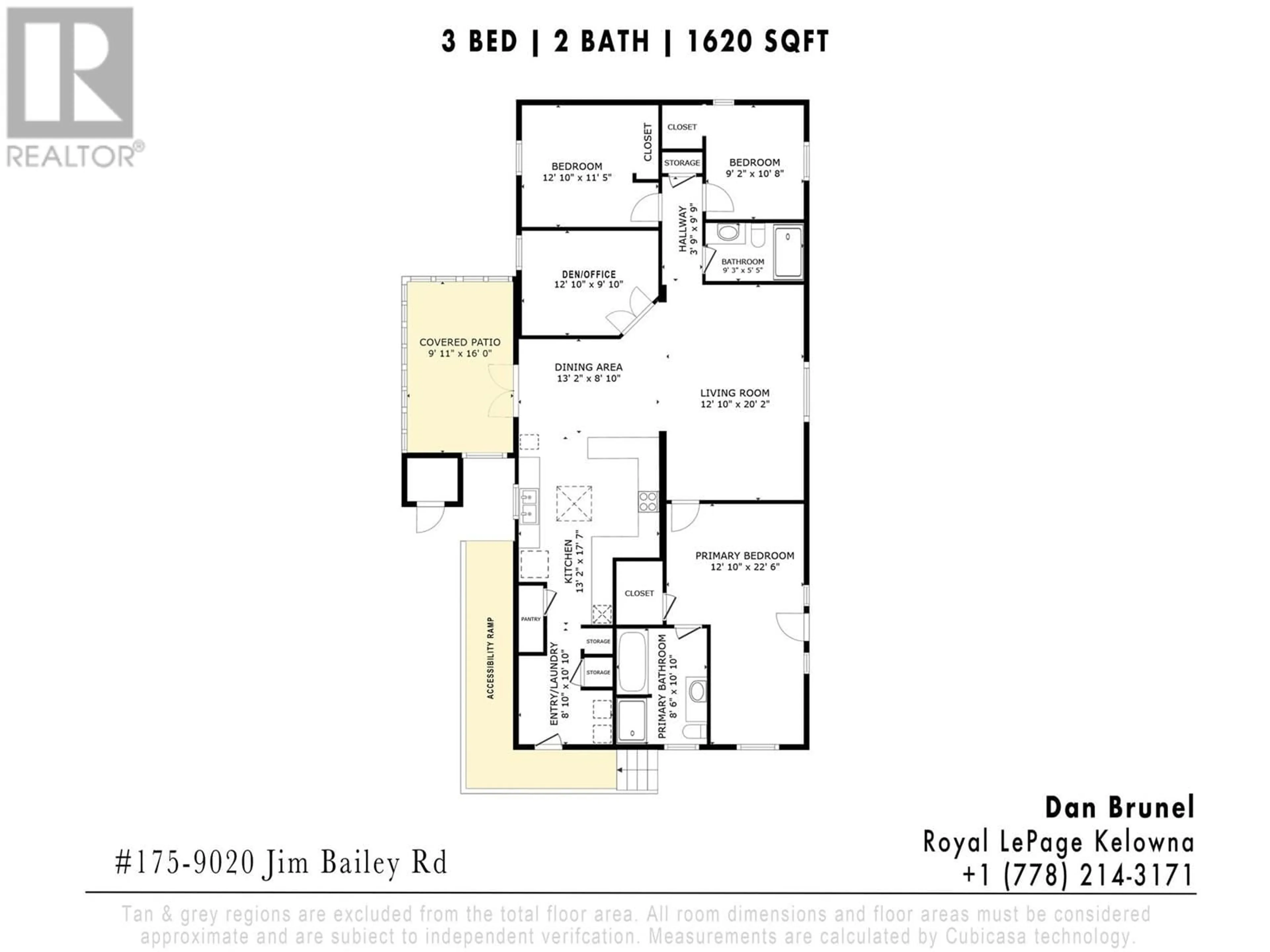 Floor plan for 175 - 9020 JIM BAILEY ROAD, Kelowna British Columbia V4V1E5