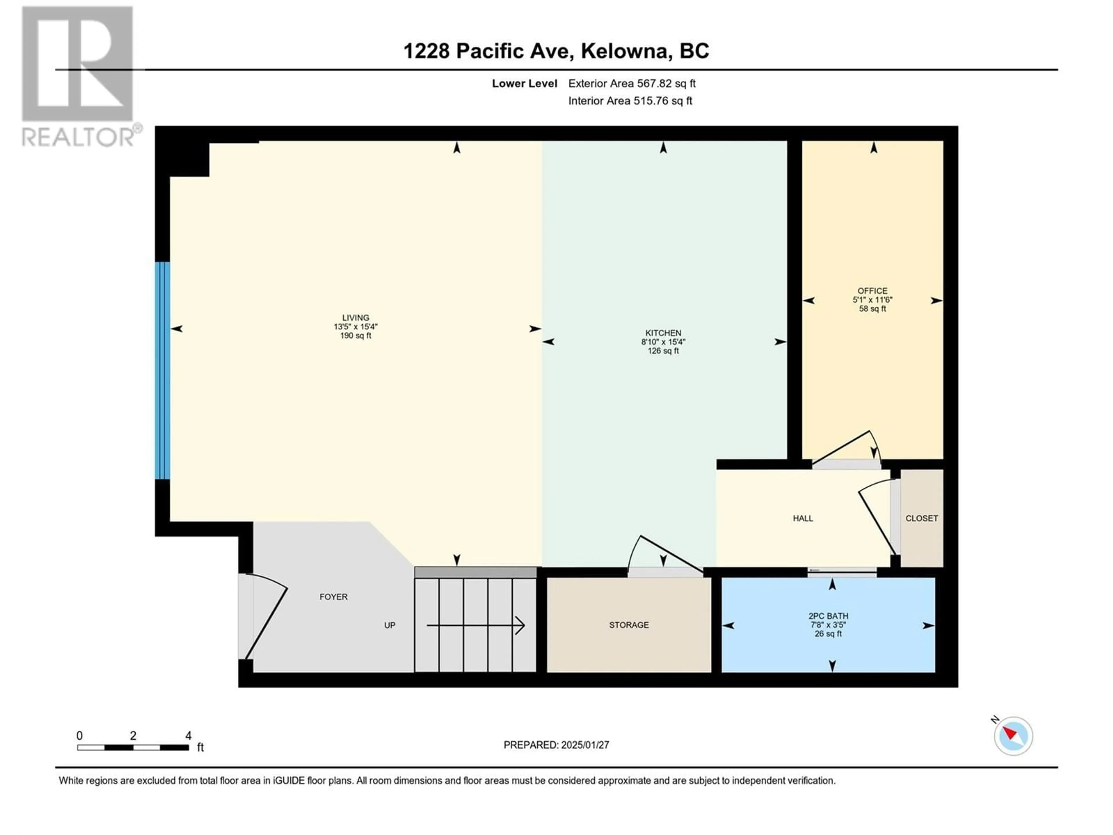 Floor plan for 1228 PACIFIC AVENUE, Kelowna British Columbia V1Y5T7