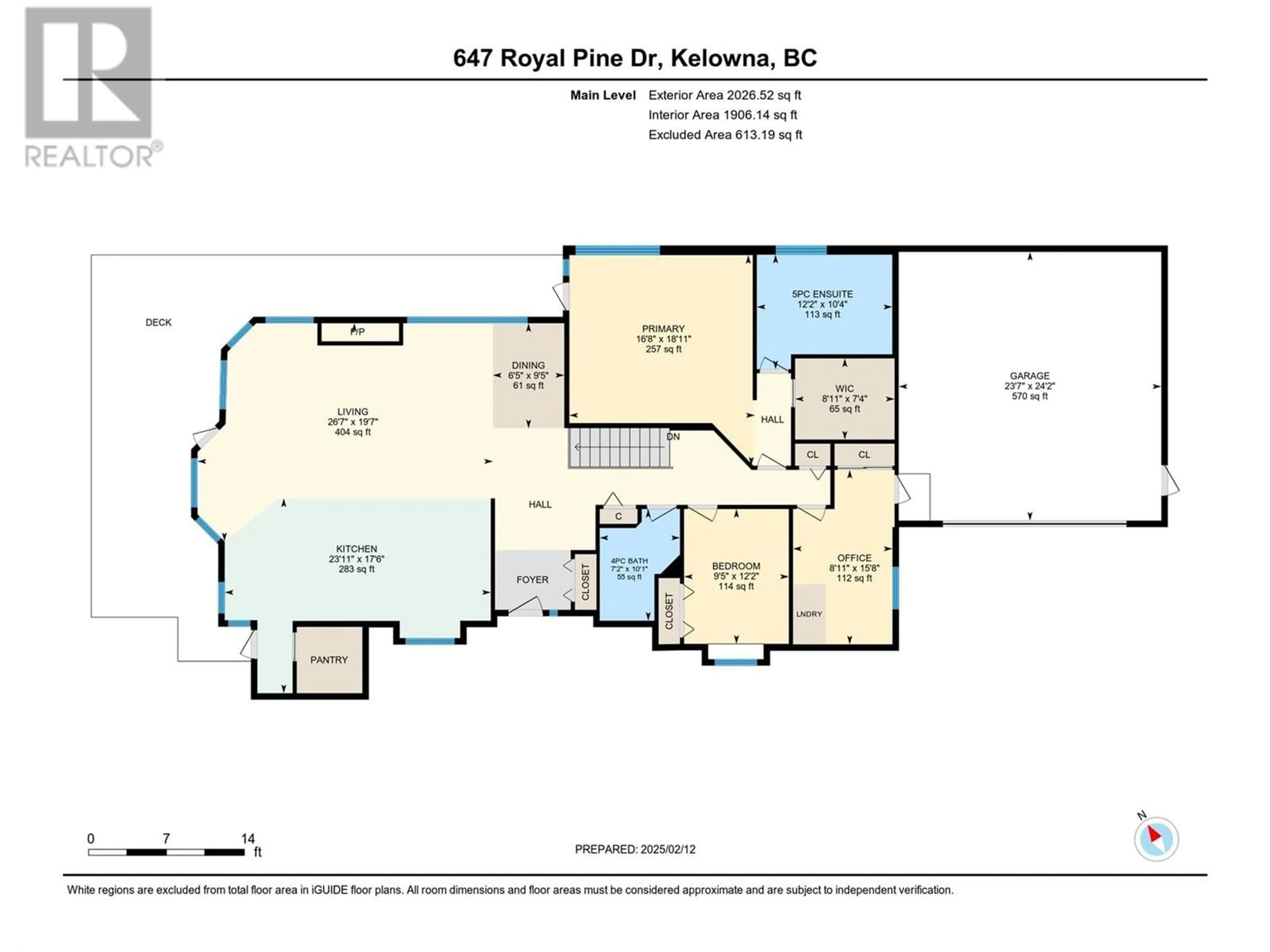 Floor plan for 647 Royal Pine Drive, Kelowna British Columbia V1Y9K5