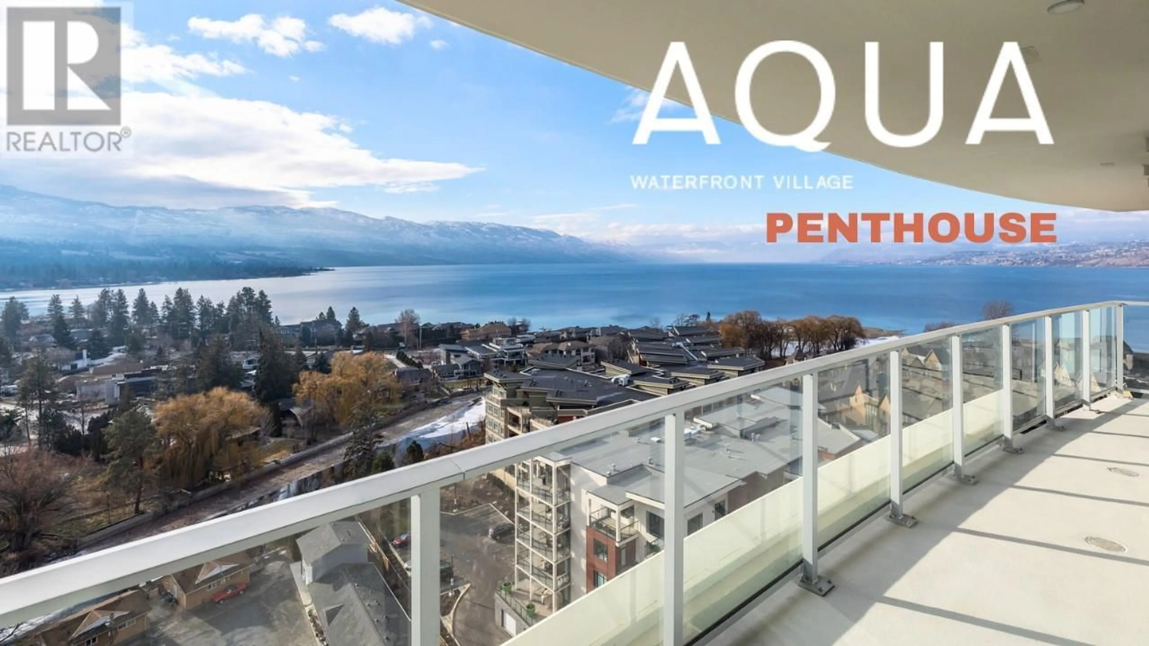 Balcony in the apartment, water/lake/river/ocean view for 3699 Capozzi Road Unit# PH3, Kelowna British Columbia V1W0G3